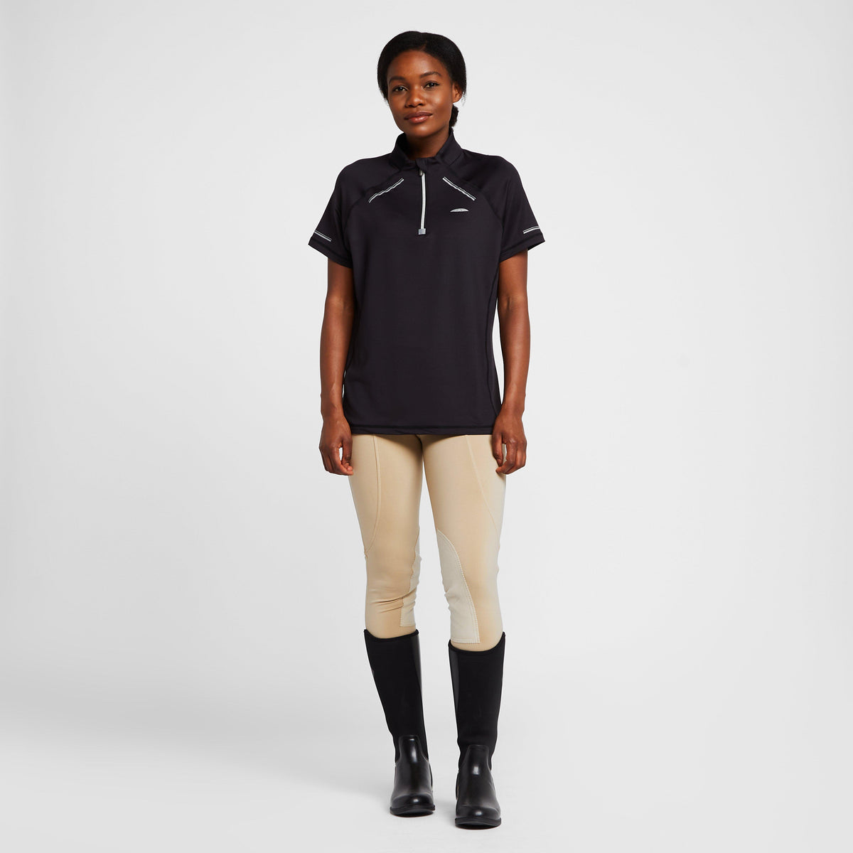 Womens Victoria Premium Short Sleeve Top Black