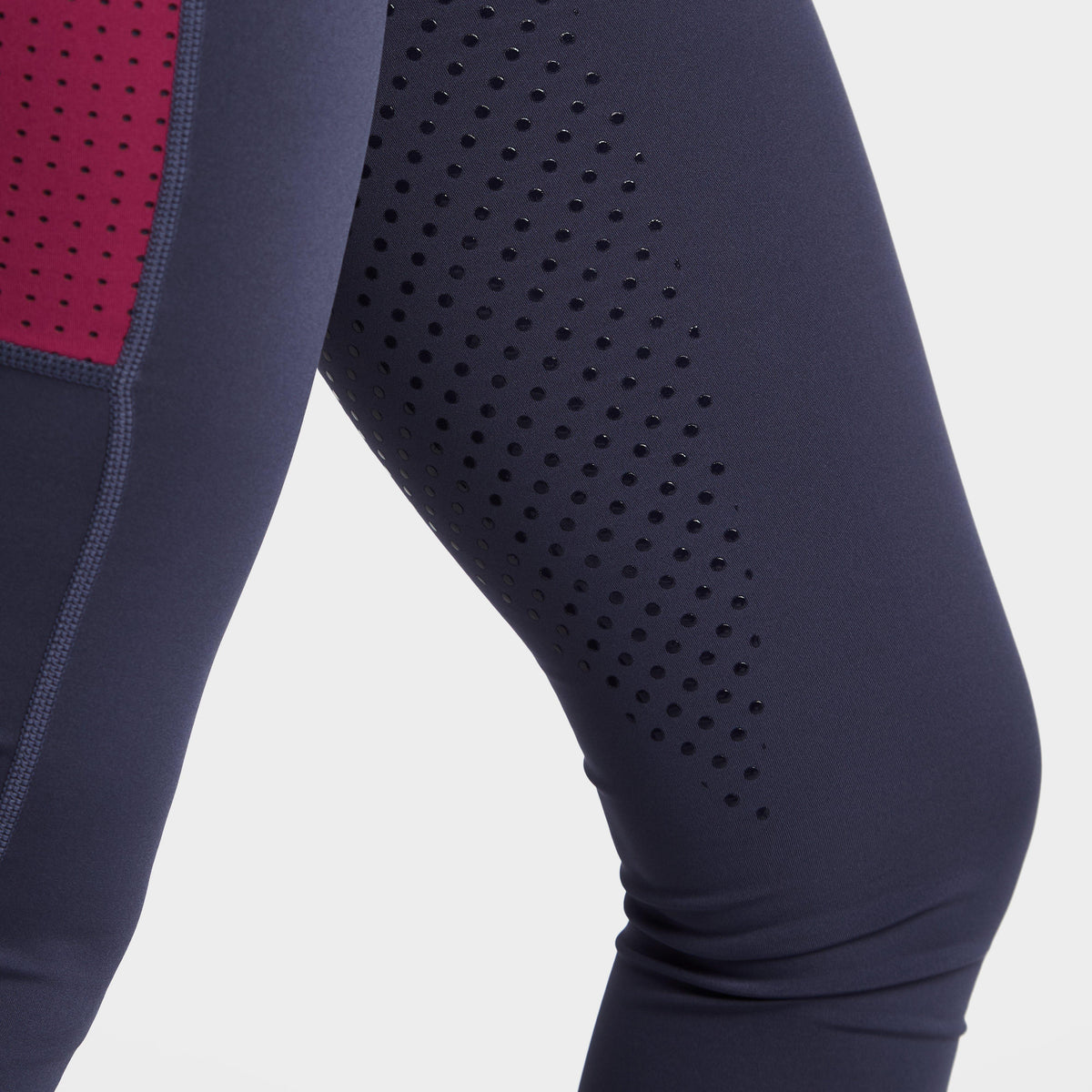 Womens Power Tech Colour Block Full Grip Training Tights Red Violet