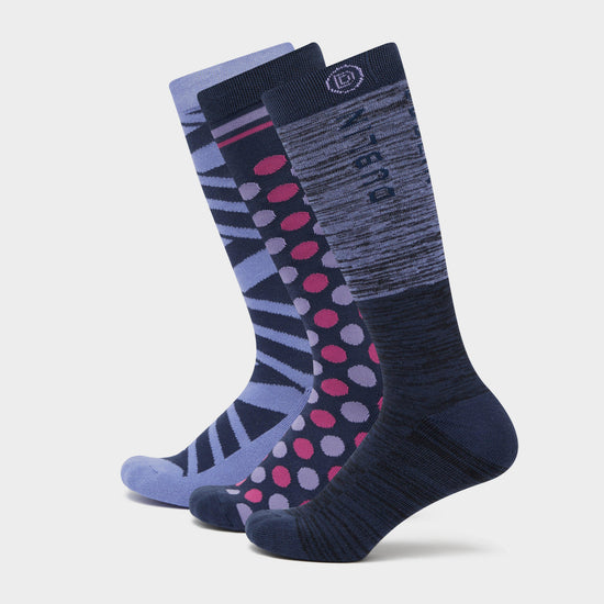 3 Pack Socks Blueberry Navy Ombre