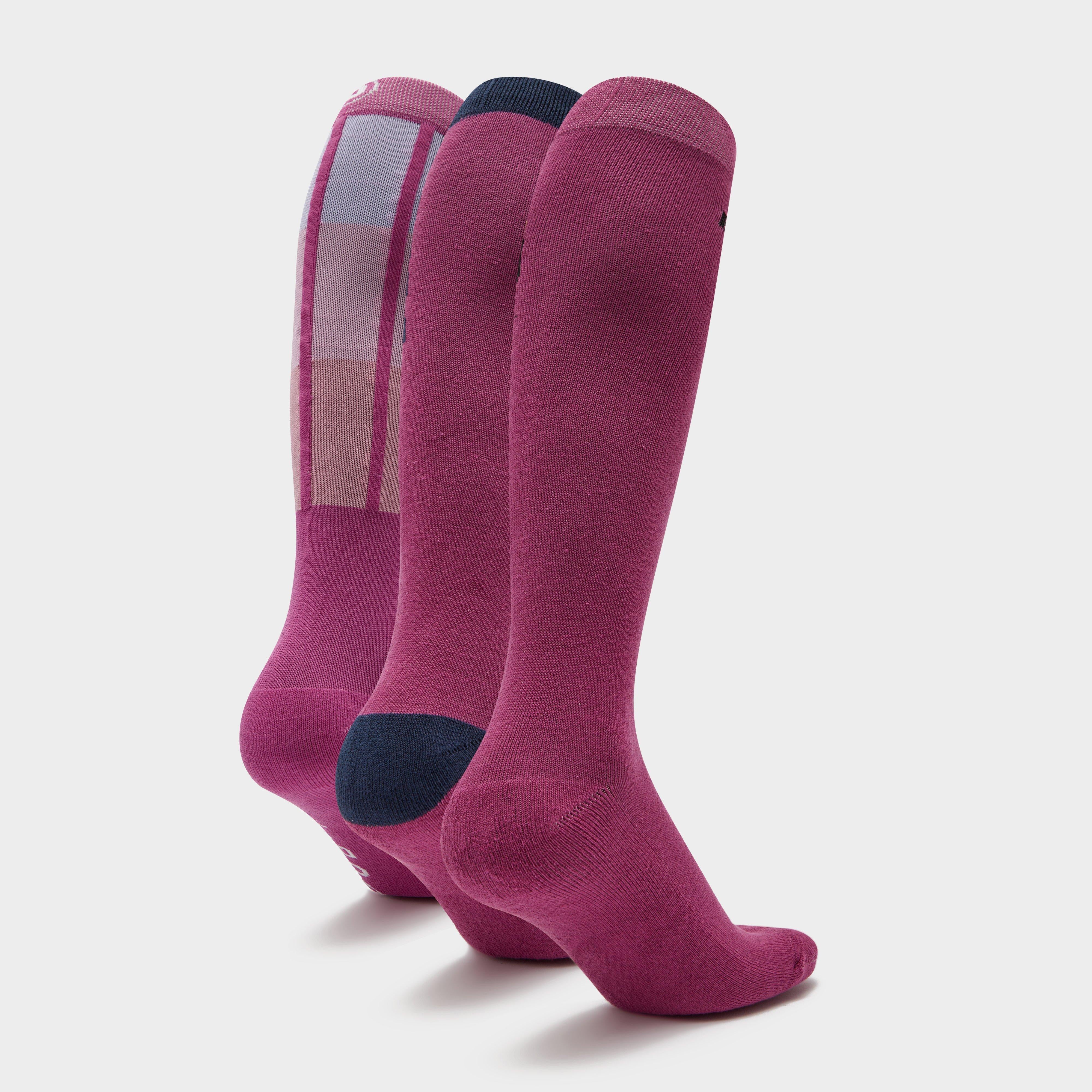 3 Pack Socks Red Violet Horse Face