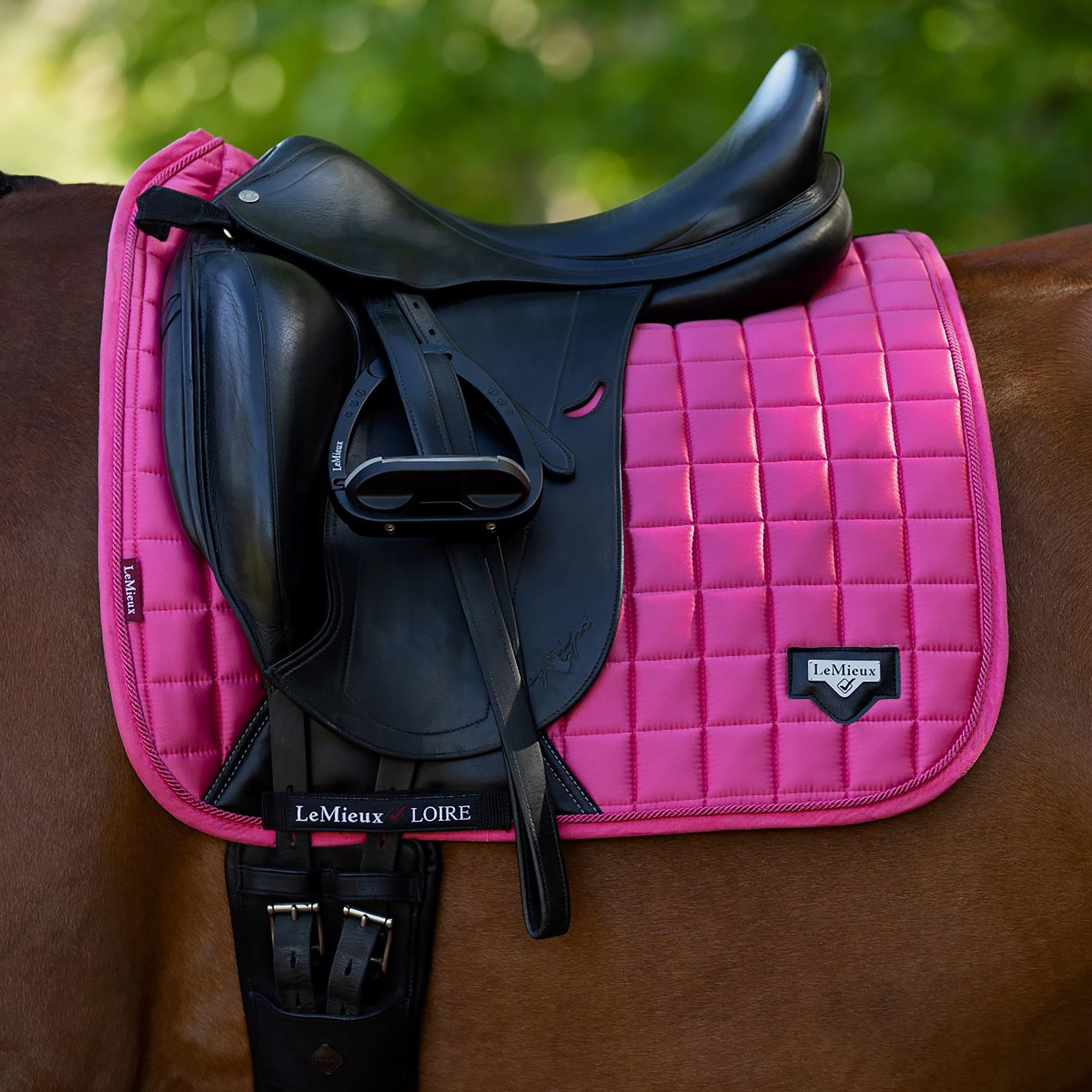 Loire Memory Satin Dressage Square Saddle Pad Watermelon
