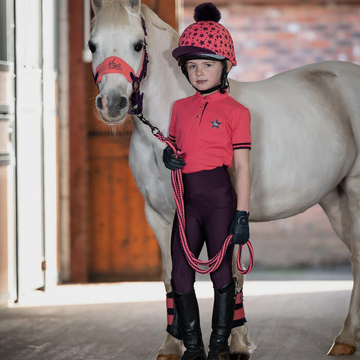 Childs Mini Polo Shirt Papaya