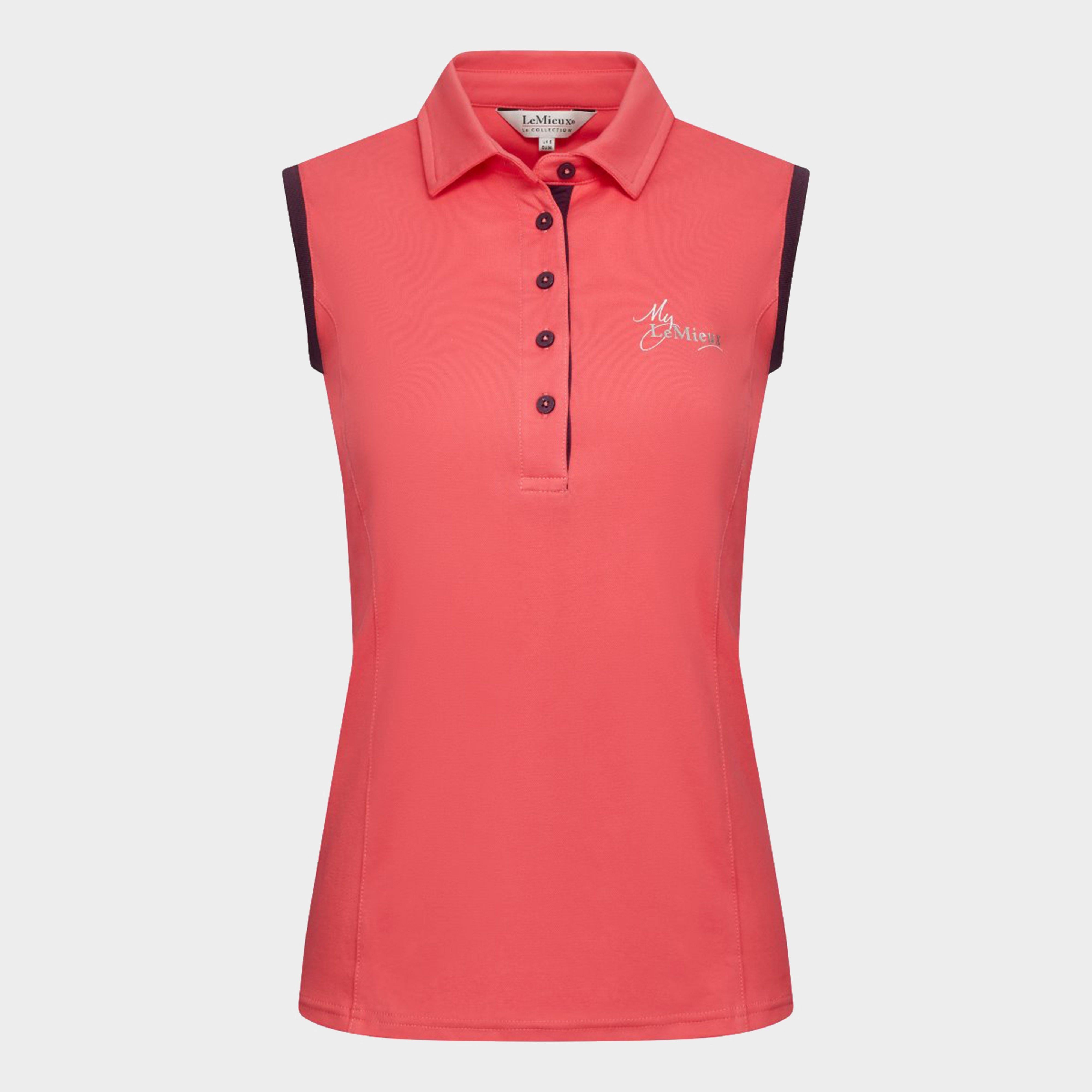 Womens Sleeveless Polo Papaya