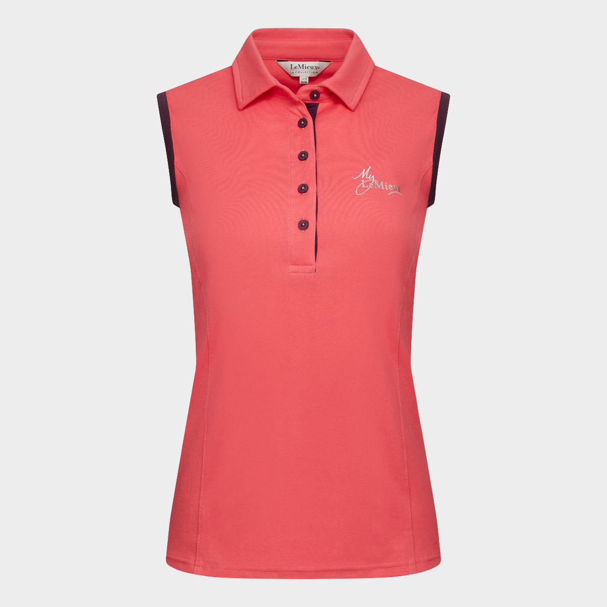 Womens Sleeveless Polo Papaya