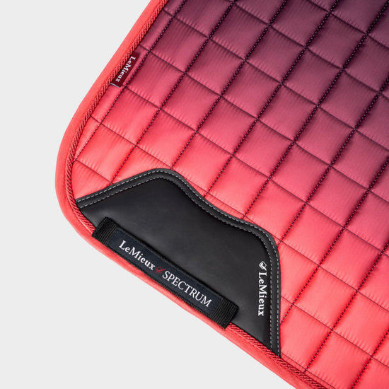 Spectrum Dressage Saddle Pad Papaya/Aubergine