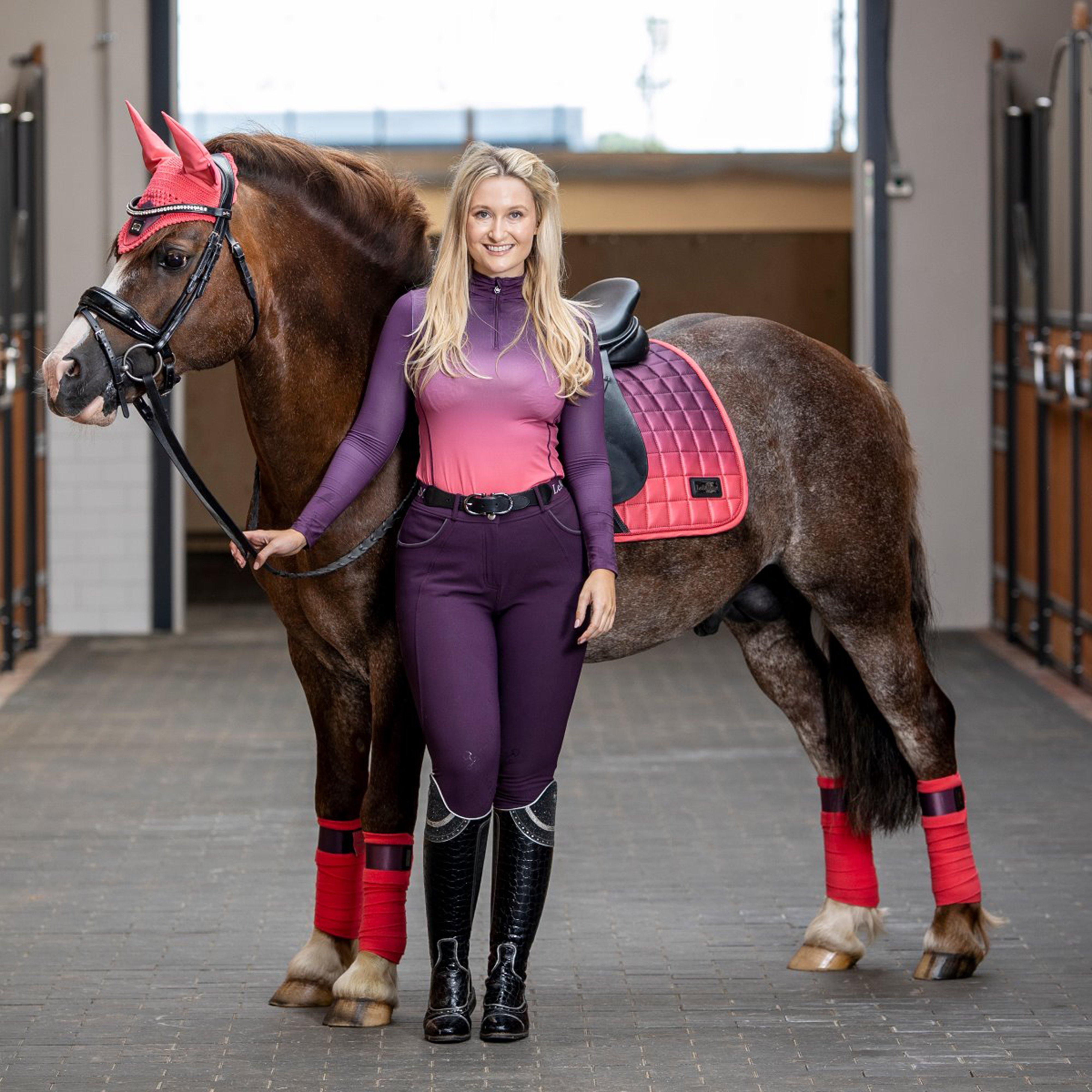 Spectrum Dressage Saddle Pad Papaya/Aubergine