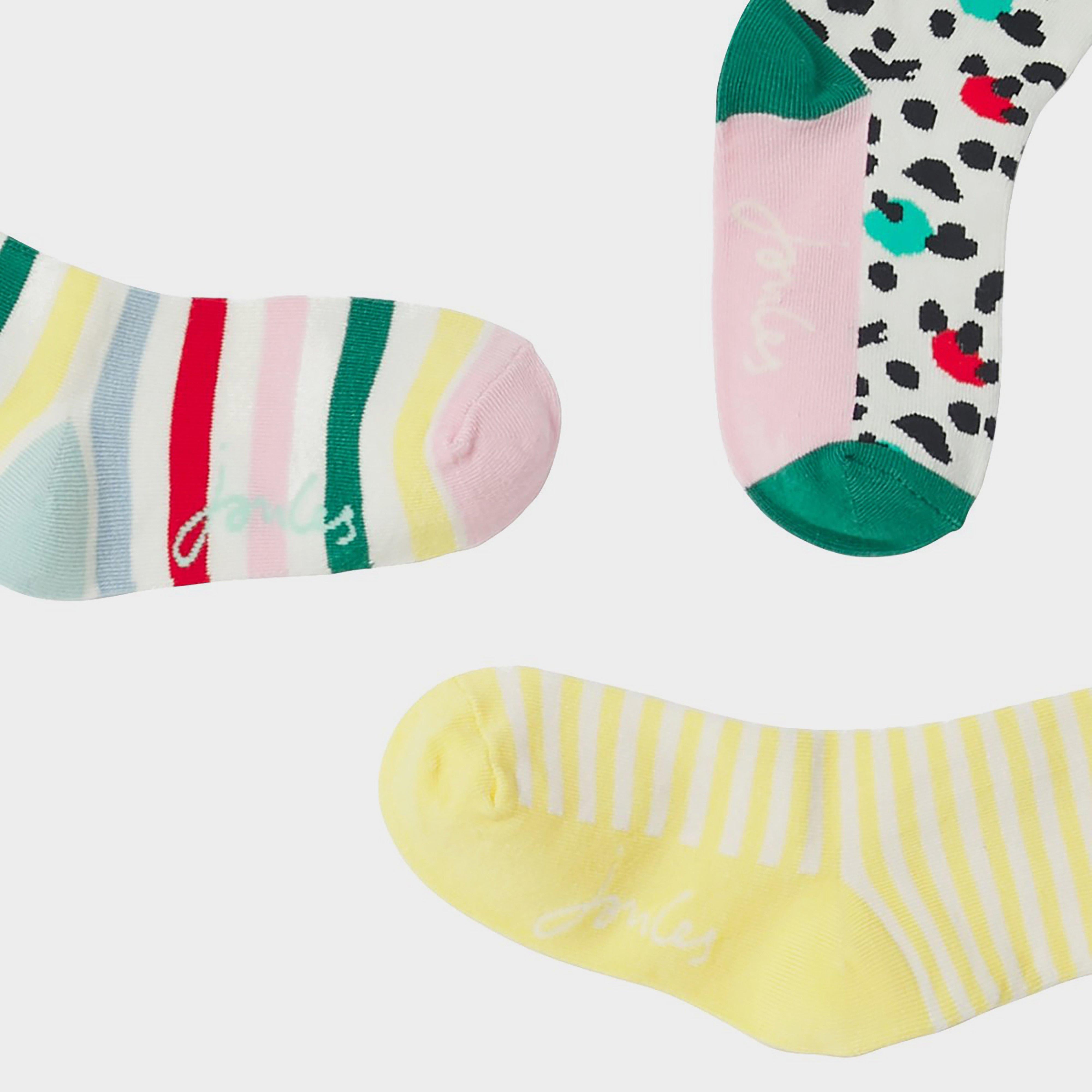 Womens Everyday 3 Pack Socks Cream Leopard