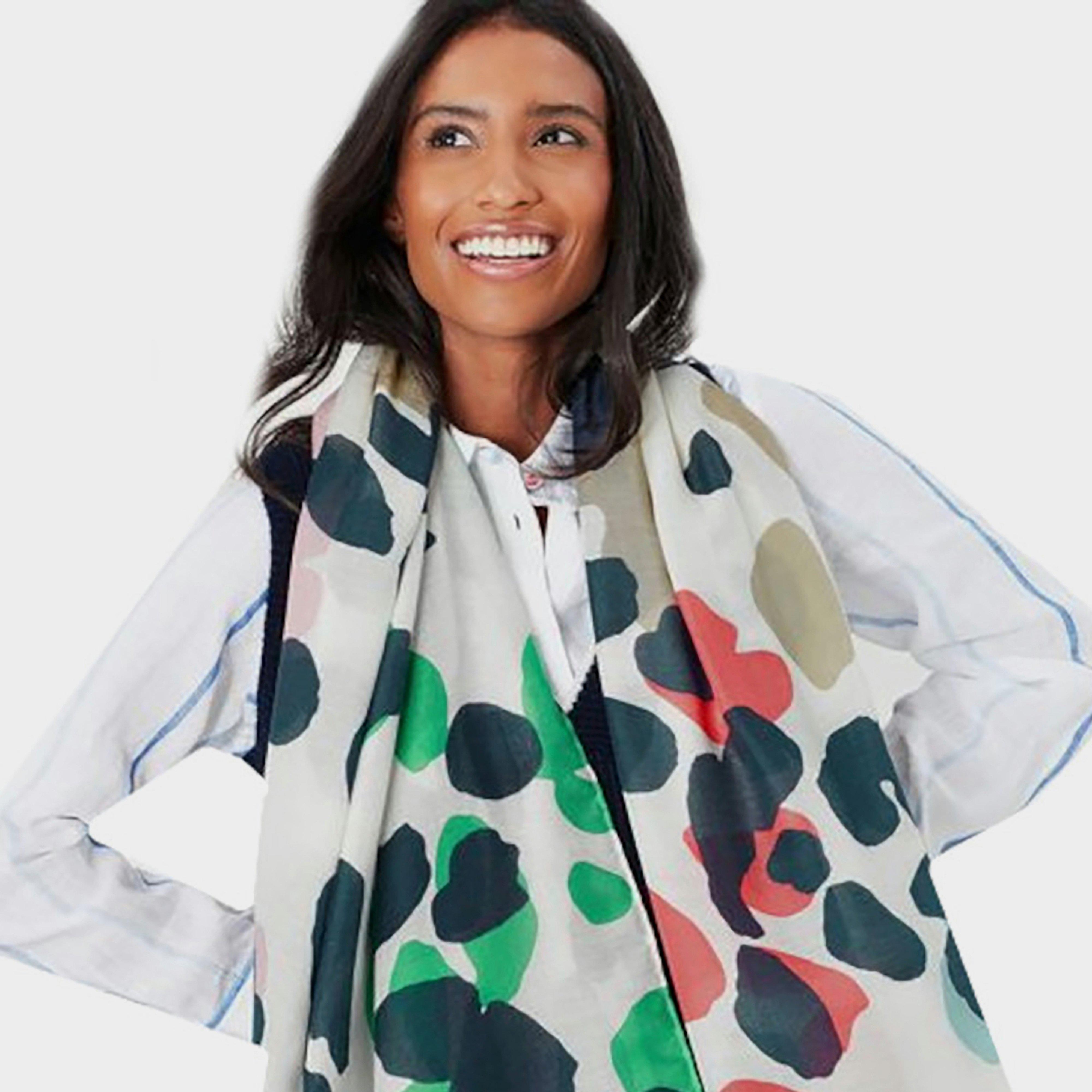 Womens River Scarf Cream Spots