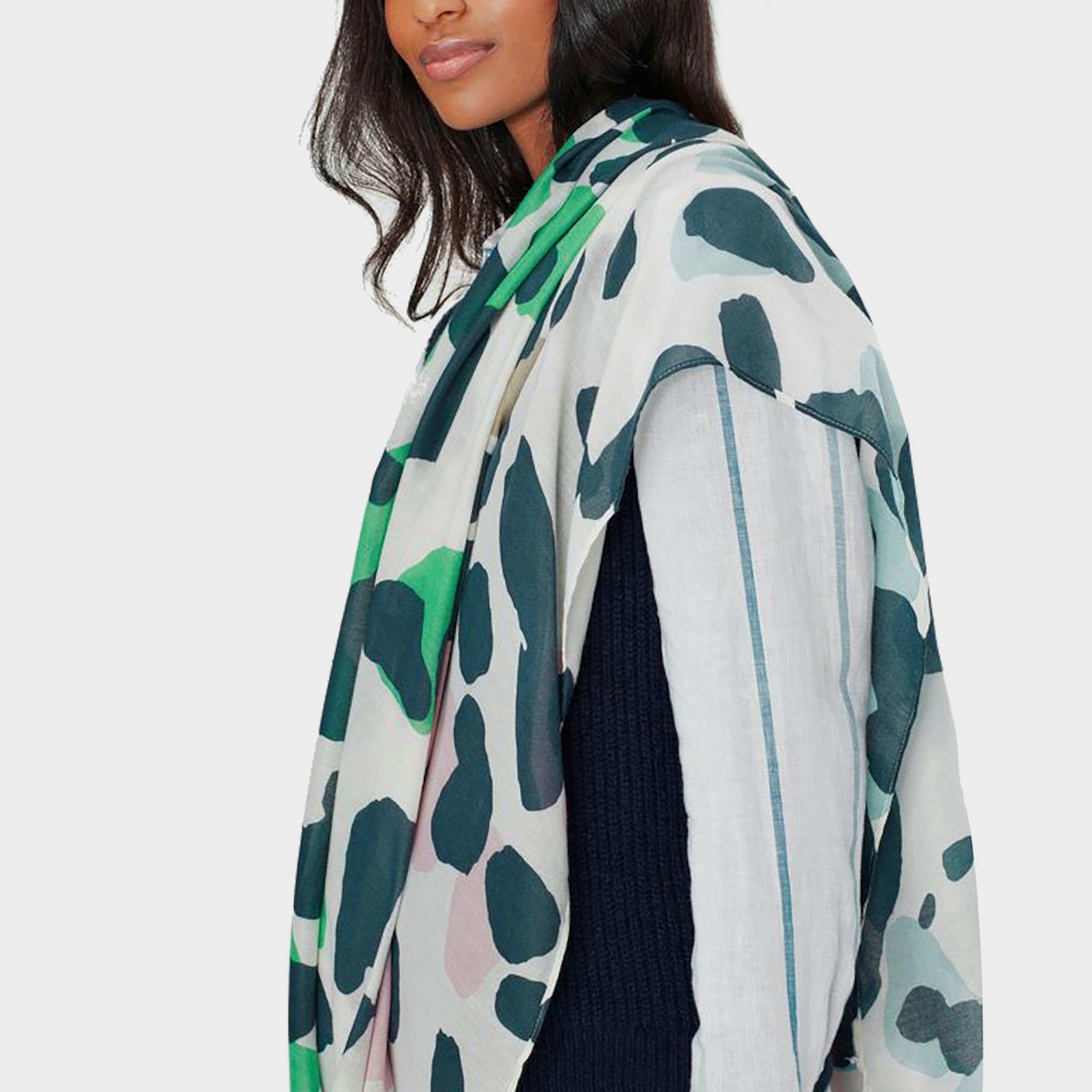 Womens River Scarf Cream Spots