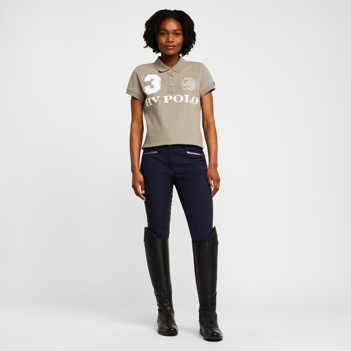 Womens El Capone Full Grip Breeches Navy