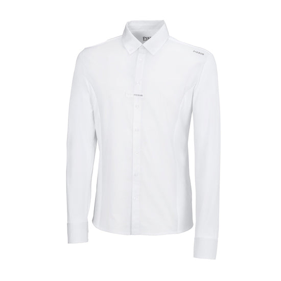 Mens Rouven Long Sleeved Show Shirt White