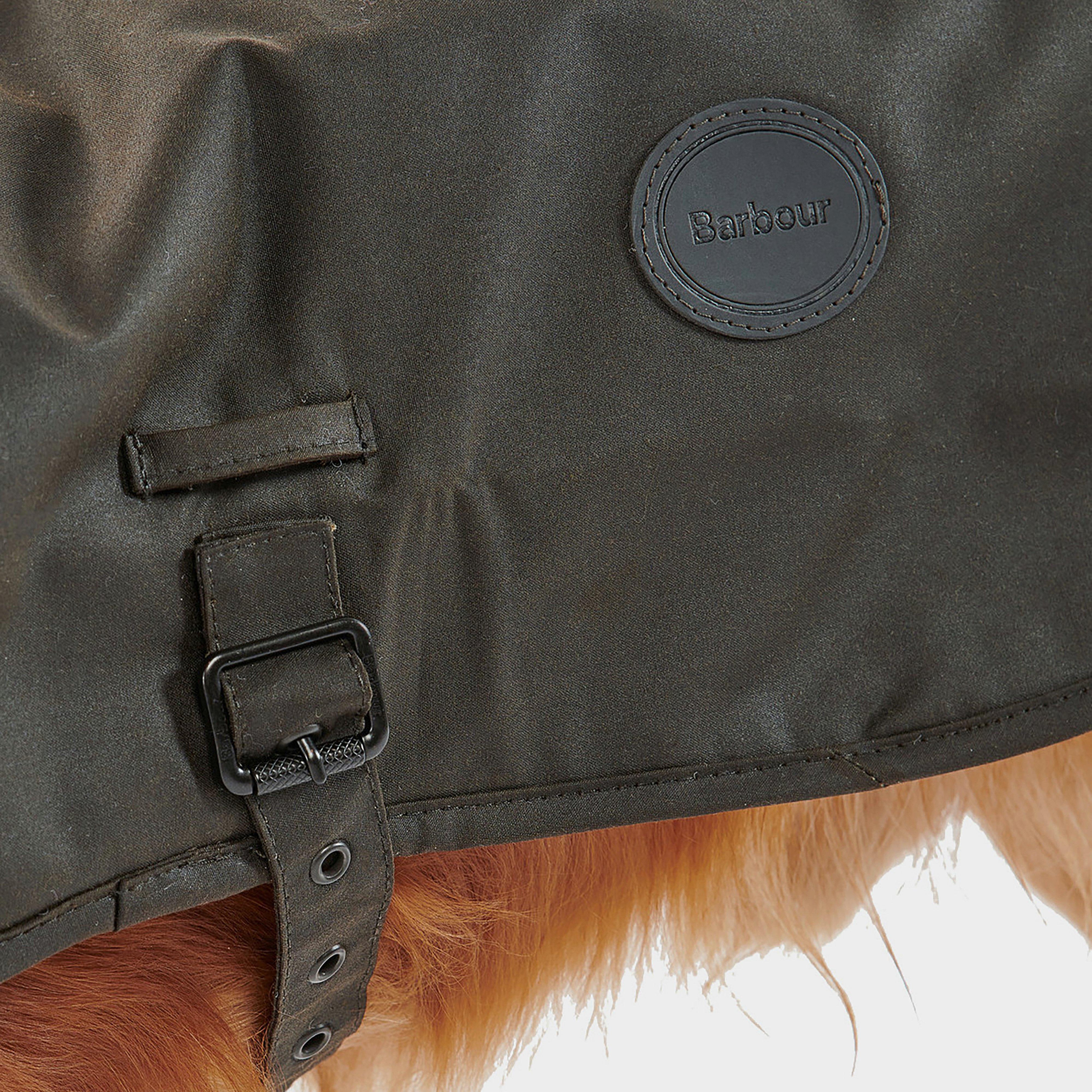 Shiny Wax Dog Coat Olive