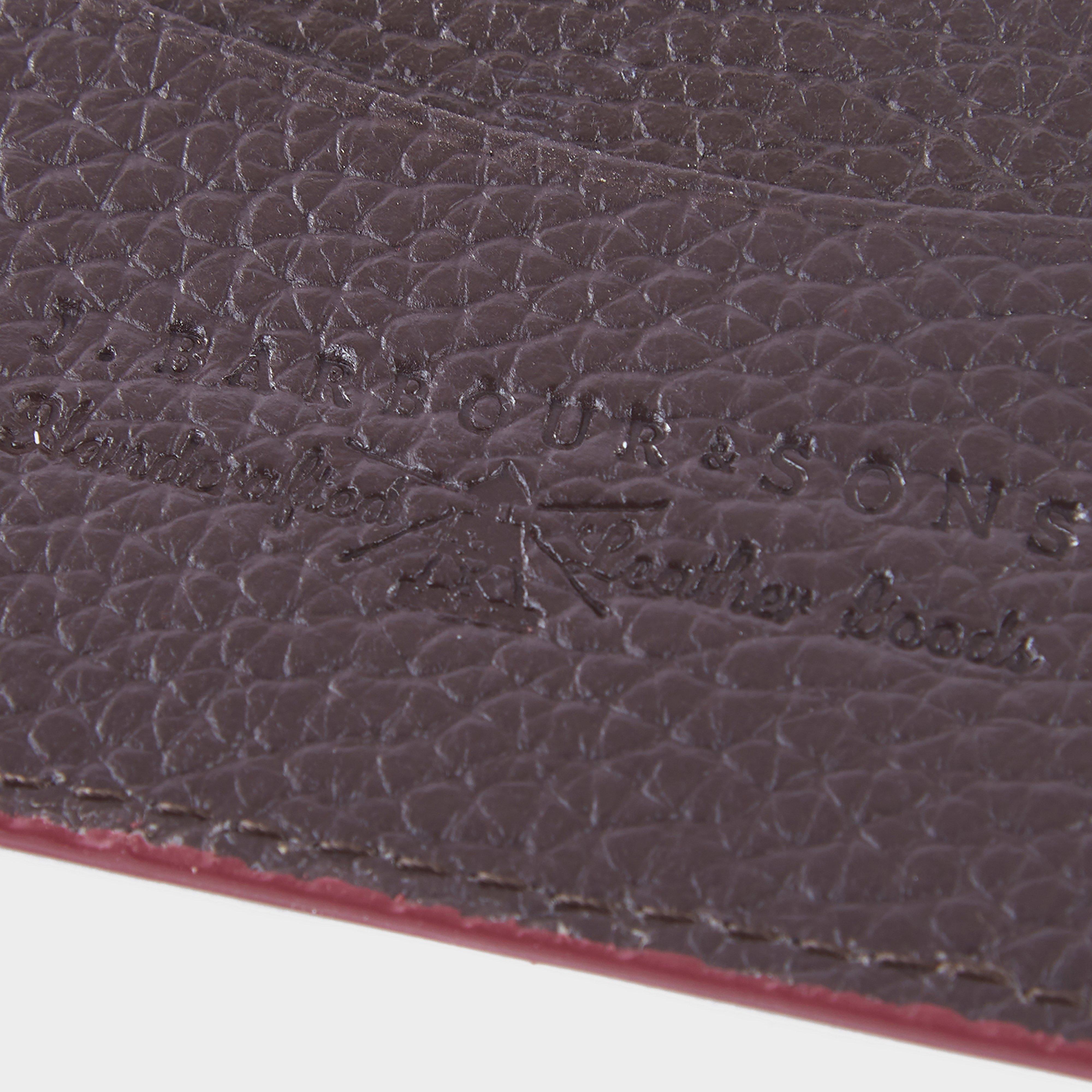 Grain Leather Card Holder Dark Brown