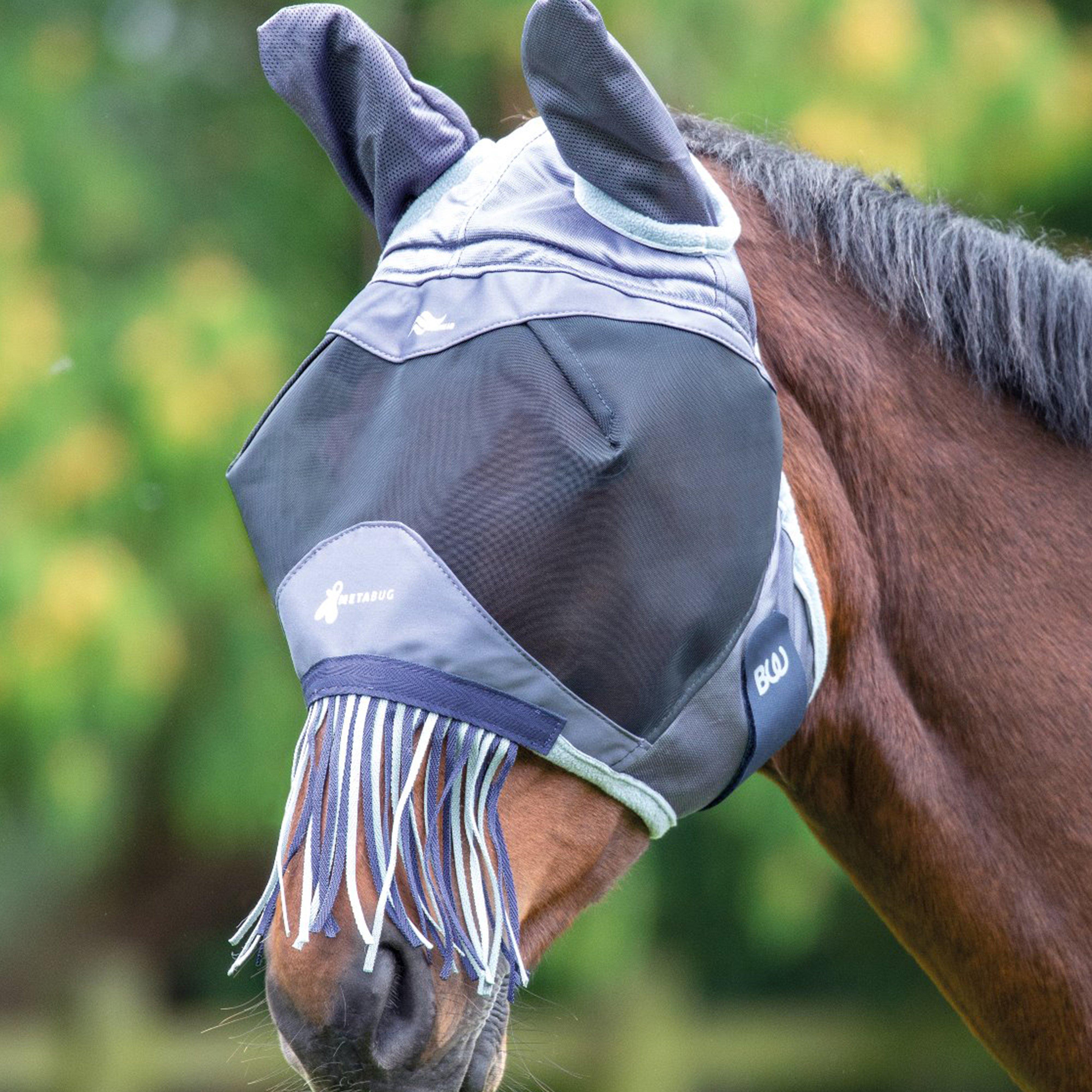 Metabug Flymask With Ears and A Fringe Navy