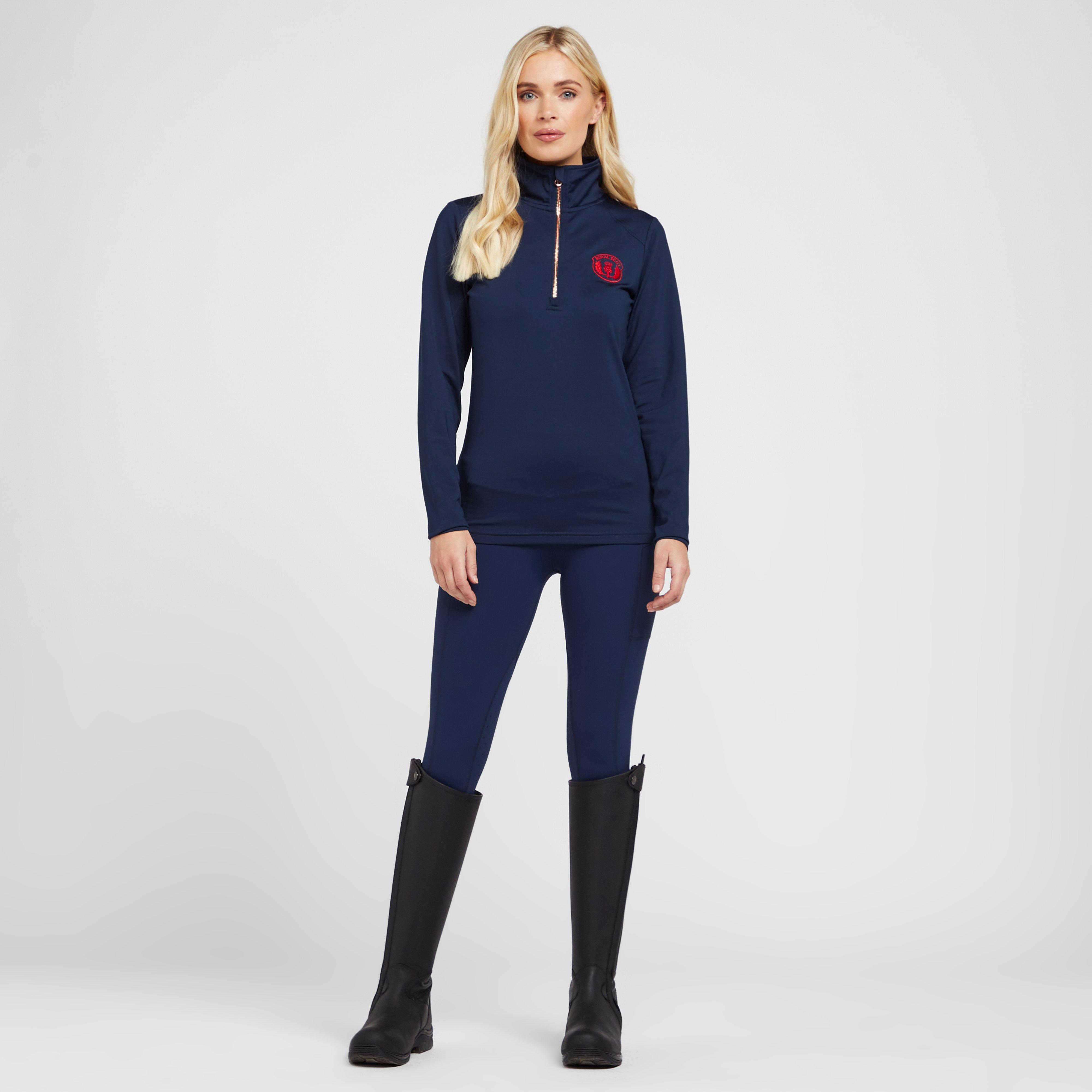 Womens Emily Half Zip Stretch Top Dark Blue