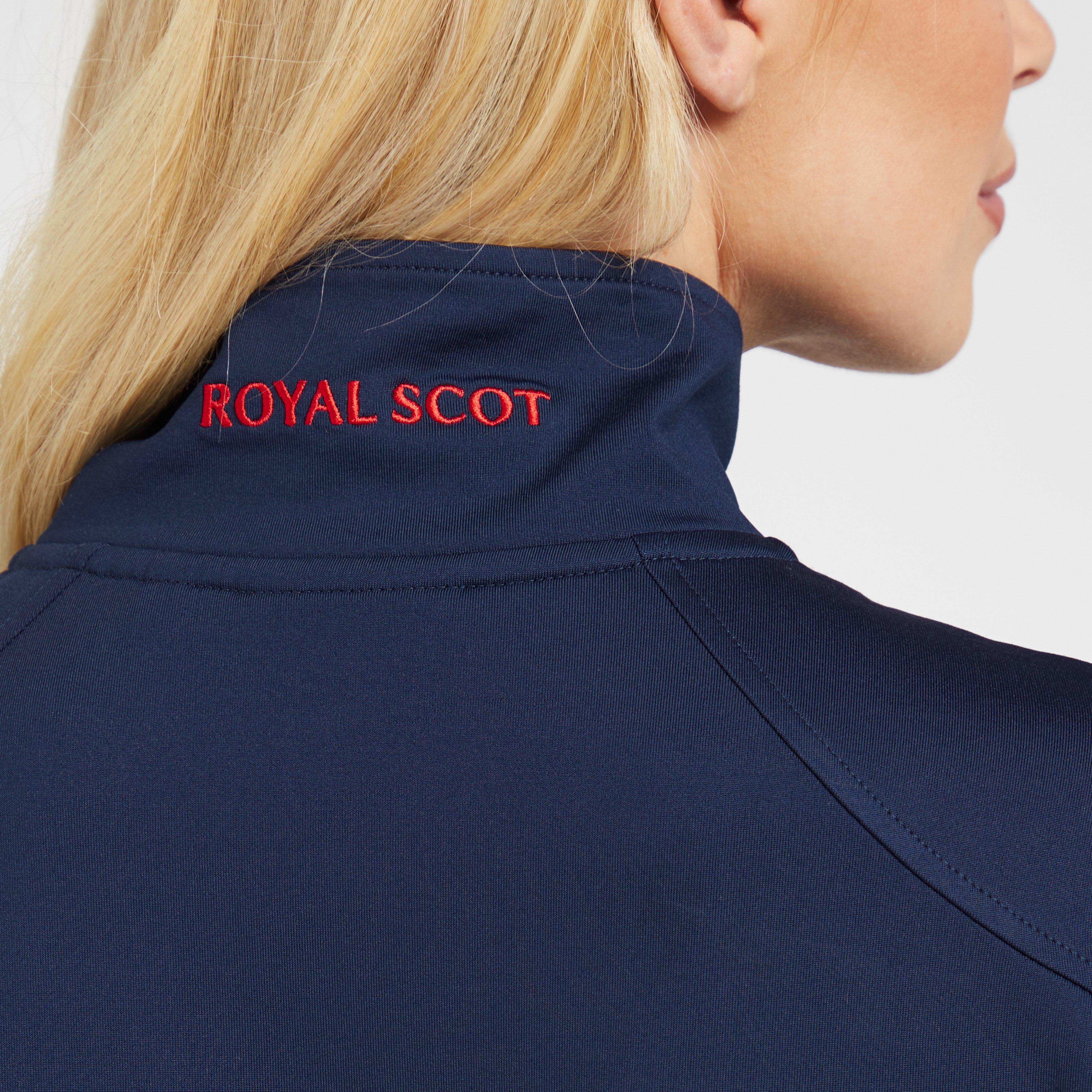 Womens Emily Half Zip Stretch Top Dark Blue