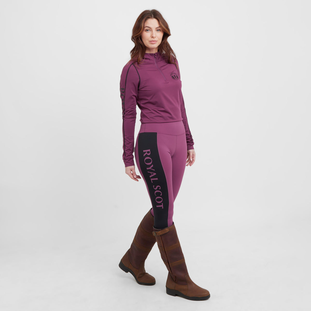 Womens Amelia Full Seat Riding Tights Wine