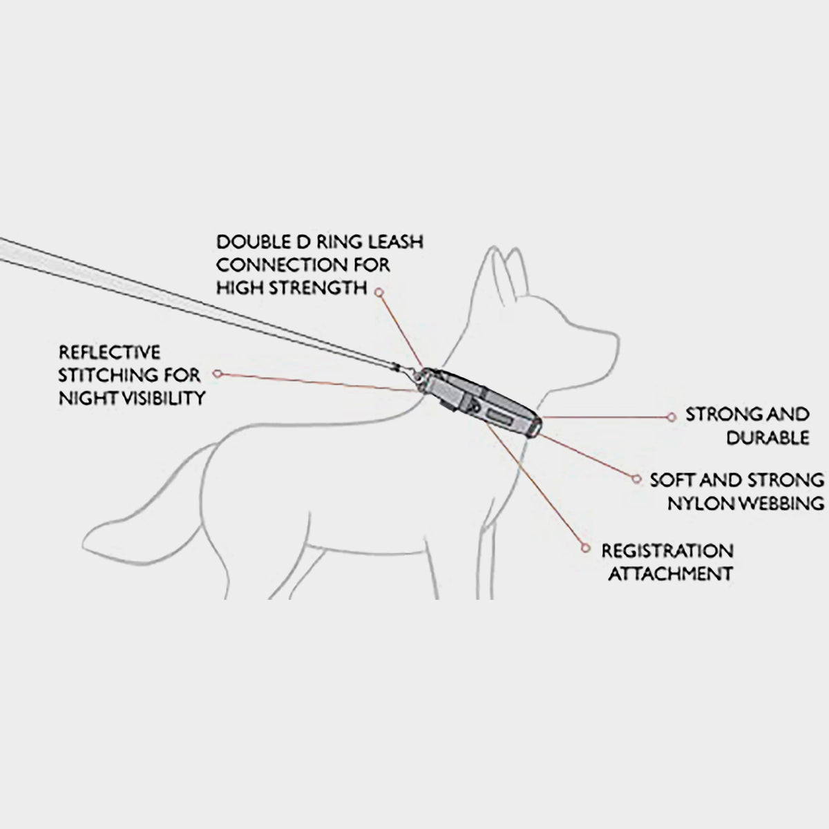 Double Up Collar Red Extra Large