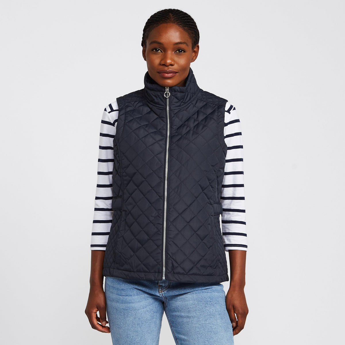 Womens Charleigh Quilted Bodywarmer Navy Tile