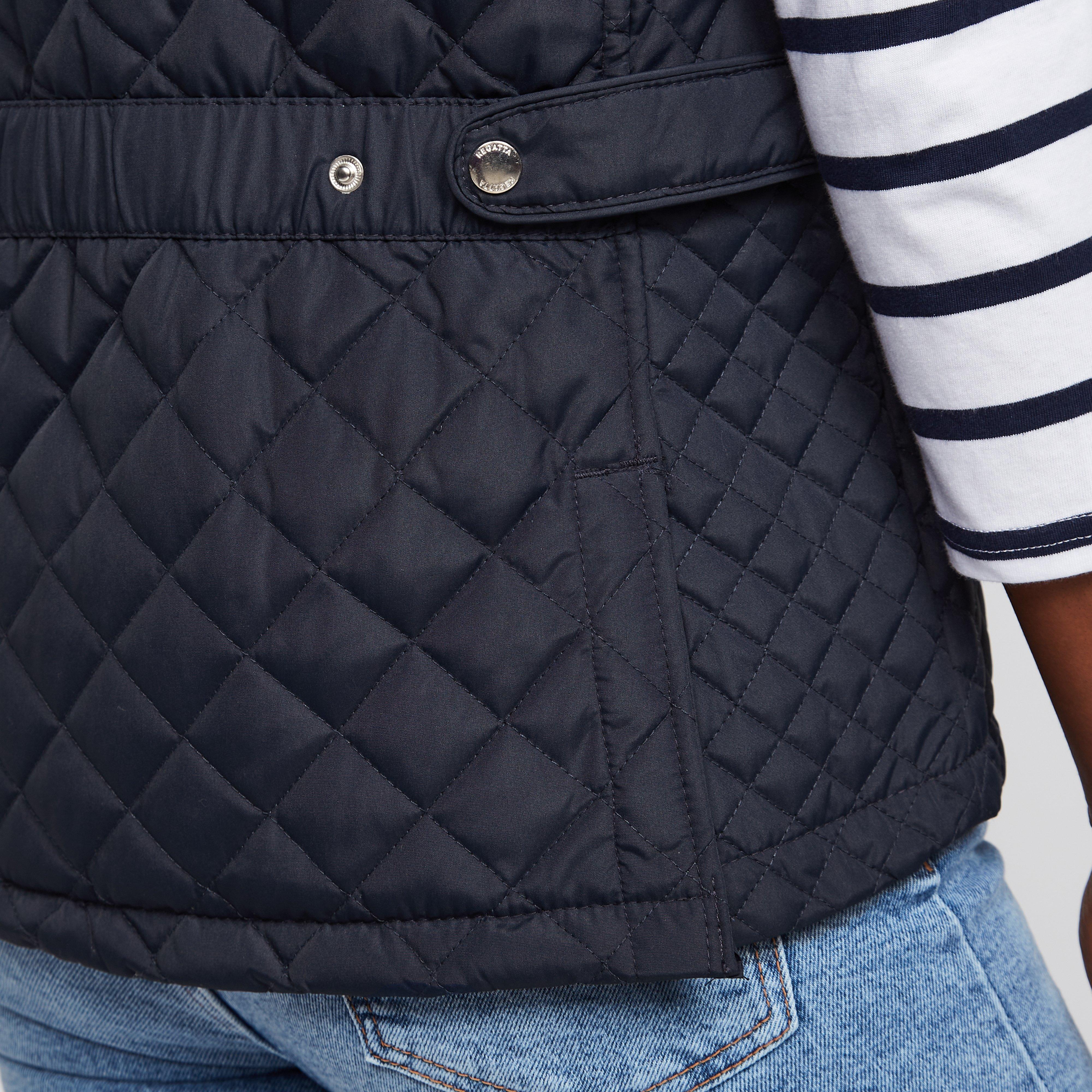 Womens Charleigh Quilted Bodywarmer Navy Tile