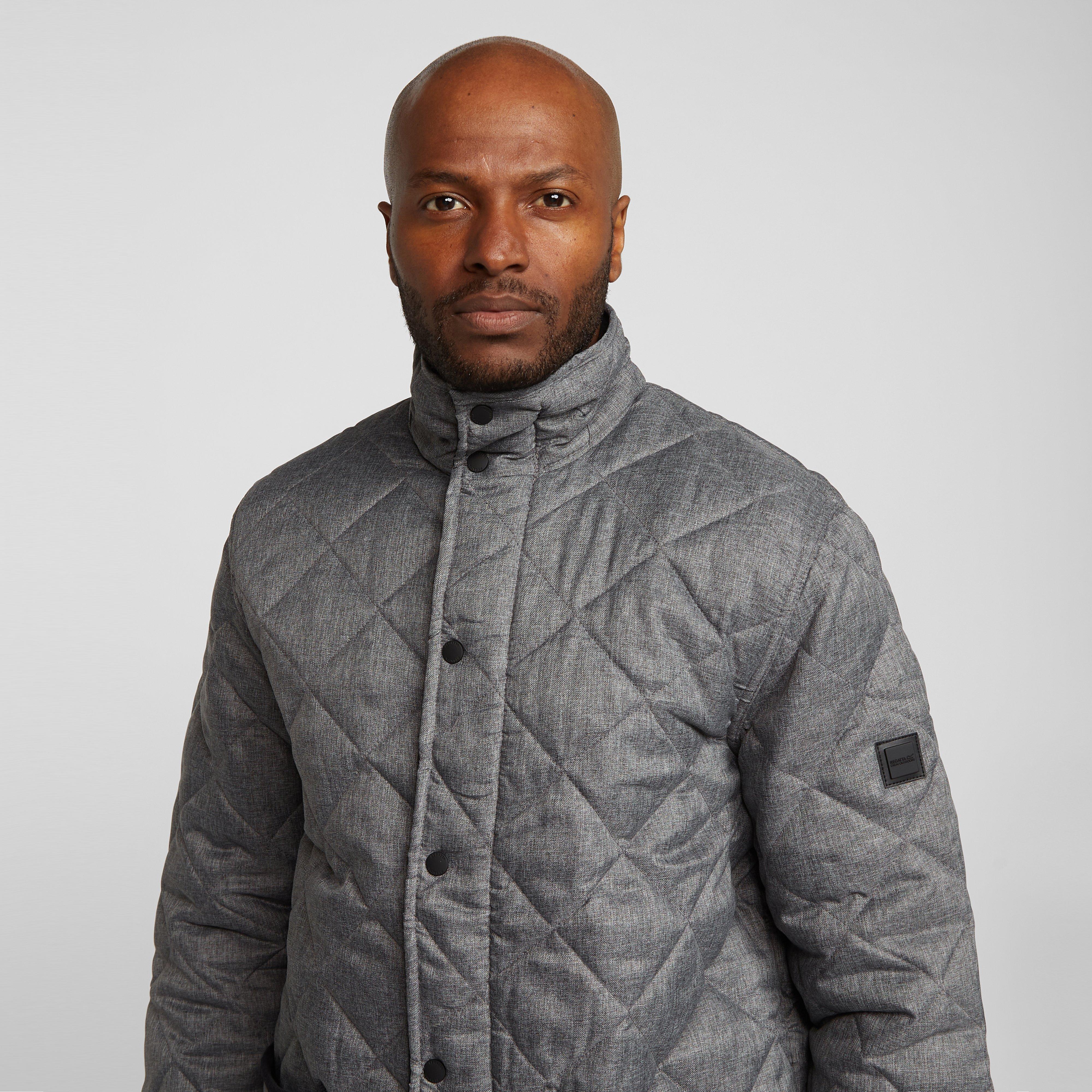 Mens Londyn Quilted Jacket Grey