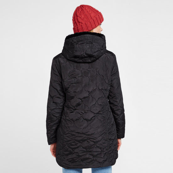 Womens Caileigh Reversible Parka Jacket Black