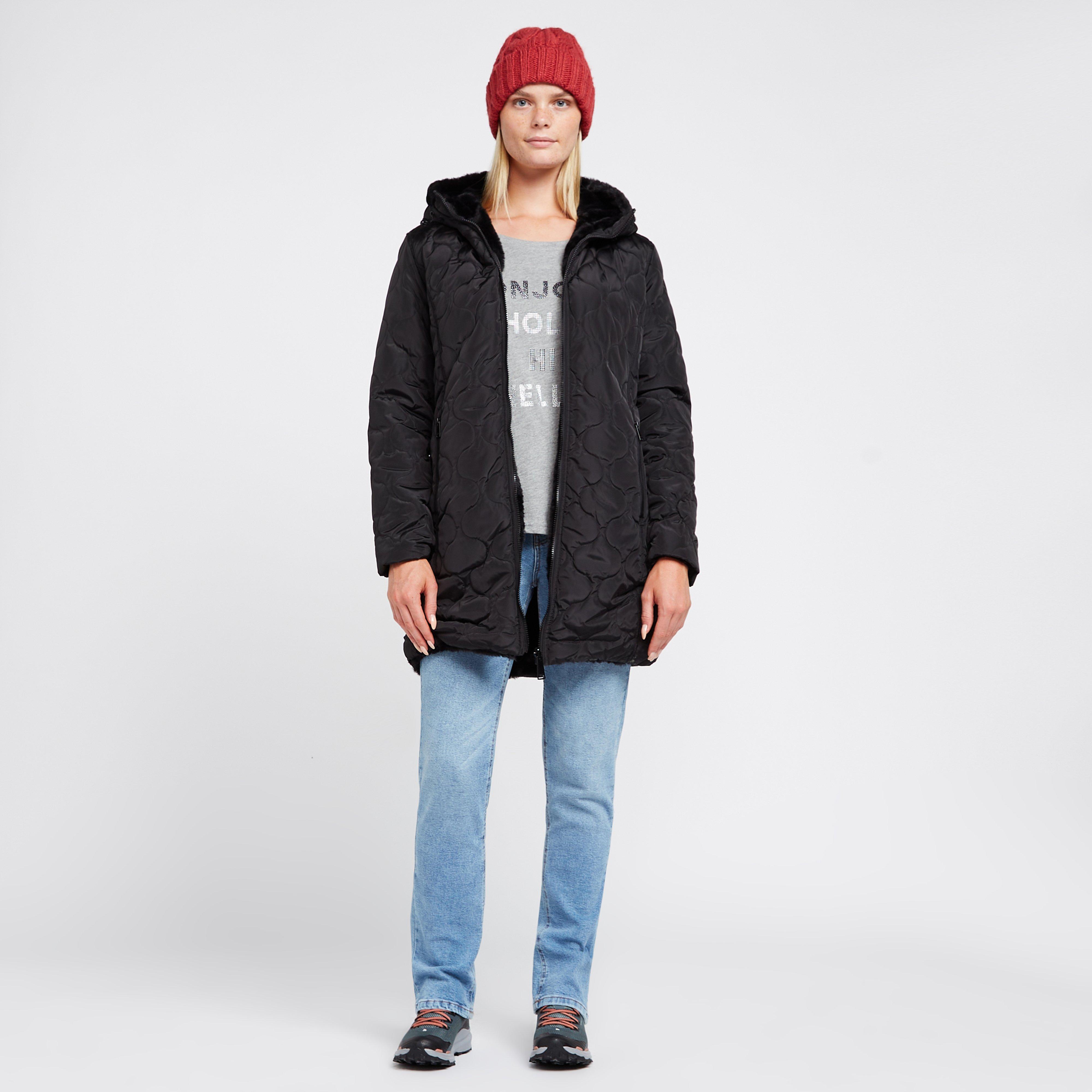 Womens Caileigh Reversible Parka Jacket Black