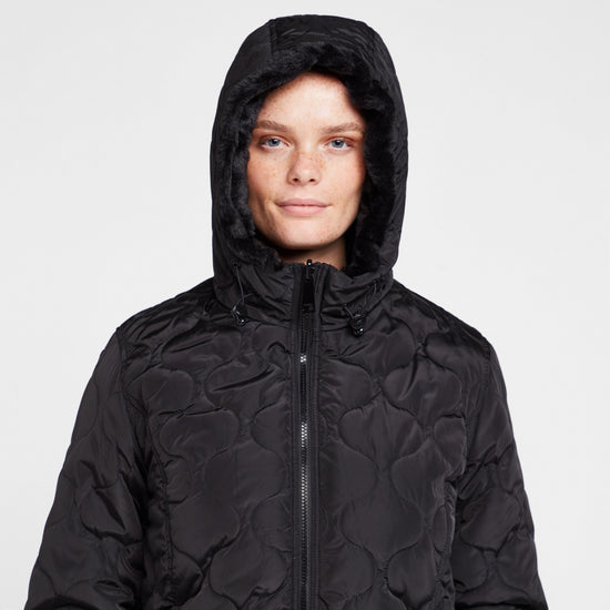 Womens Caileigh Reversible Parka Jacket Black