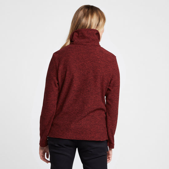 Womens Kizmit Half-Zip Fleece Red