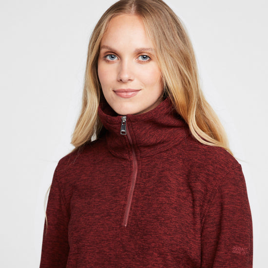 Womens Kizmit Half-Zip Fleece Red