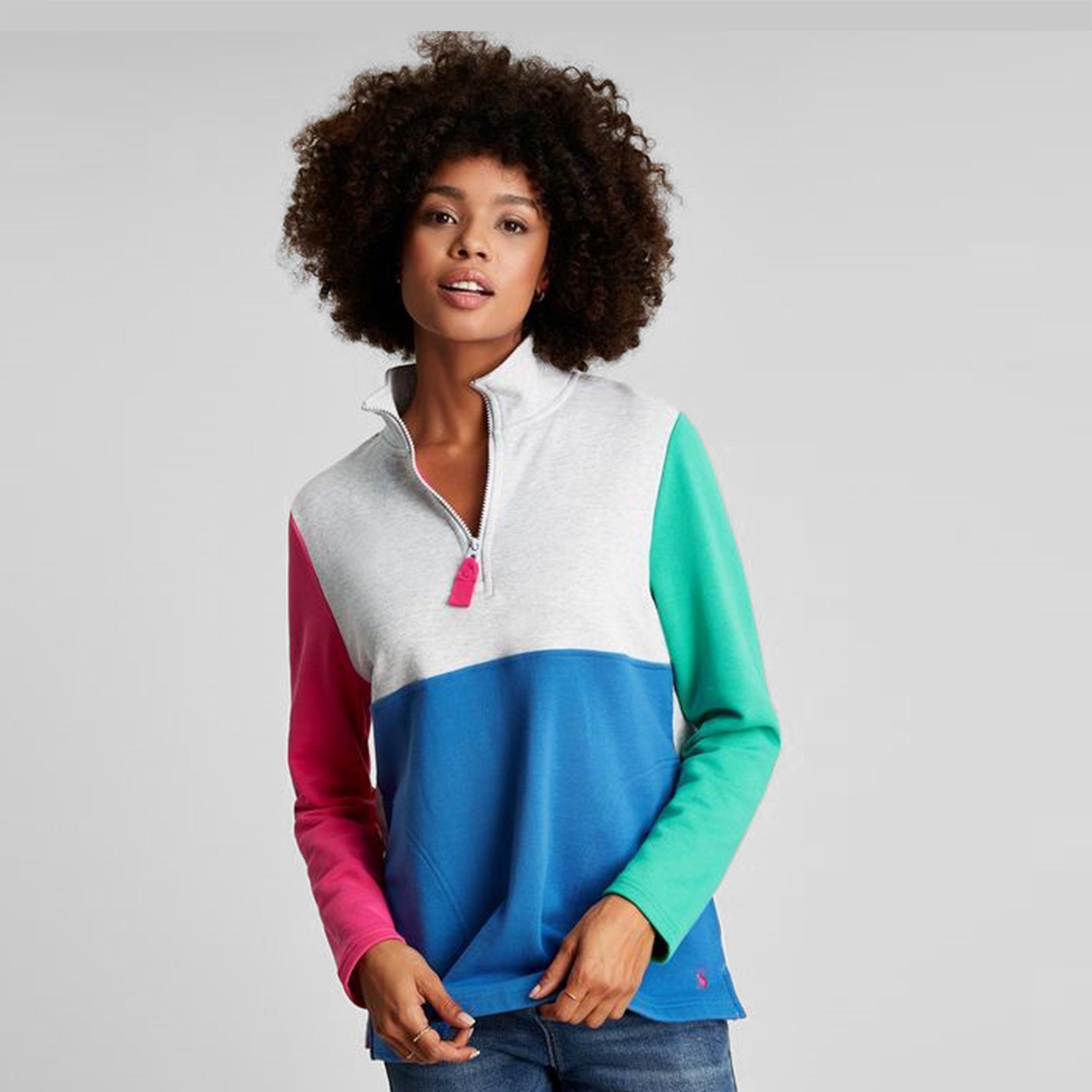 Womens Pip Half Zip Sweatshirt Grey Hotch Potch