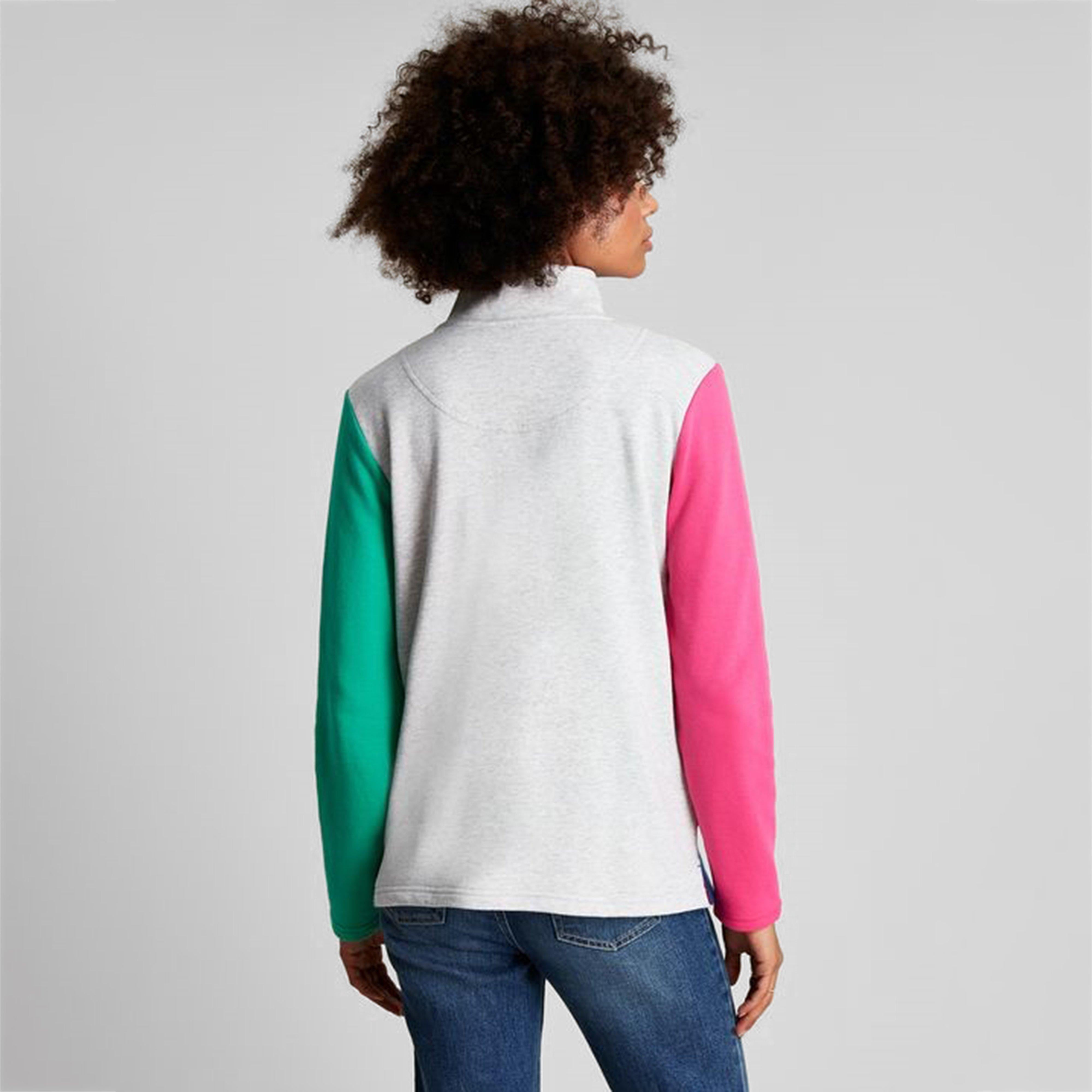 Womens Pip Half Zip Sweatshirt Grey Hotch Potch