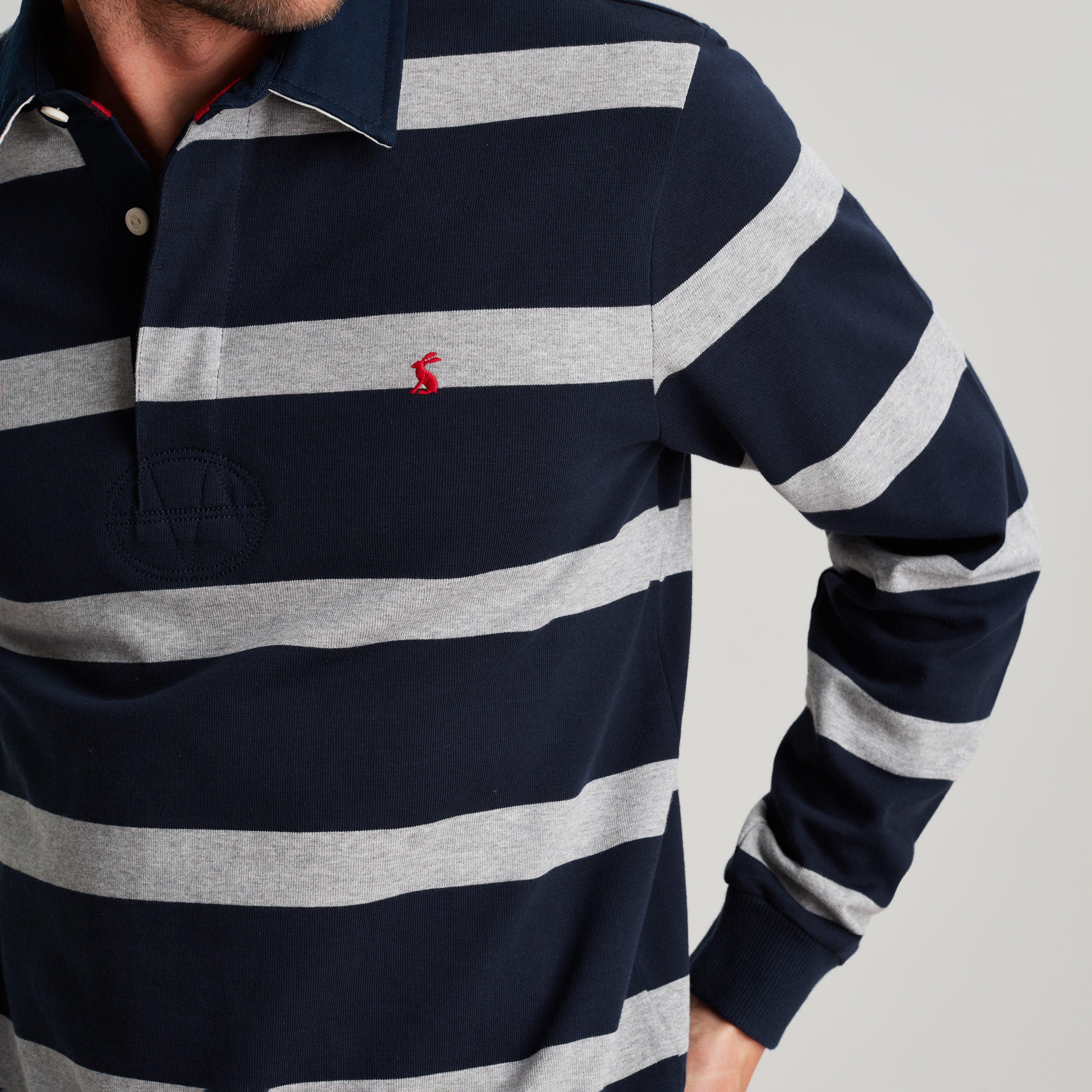 Mens Onside Sweater Grey Navy Stripe