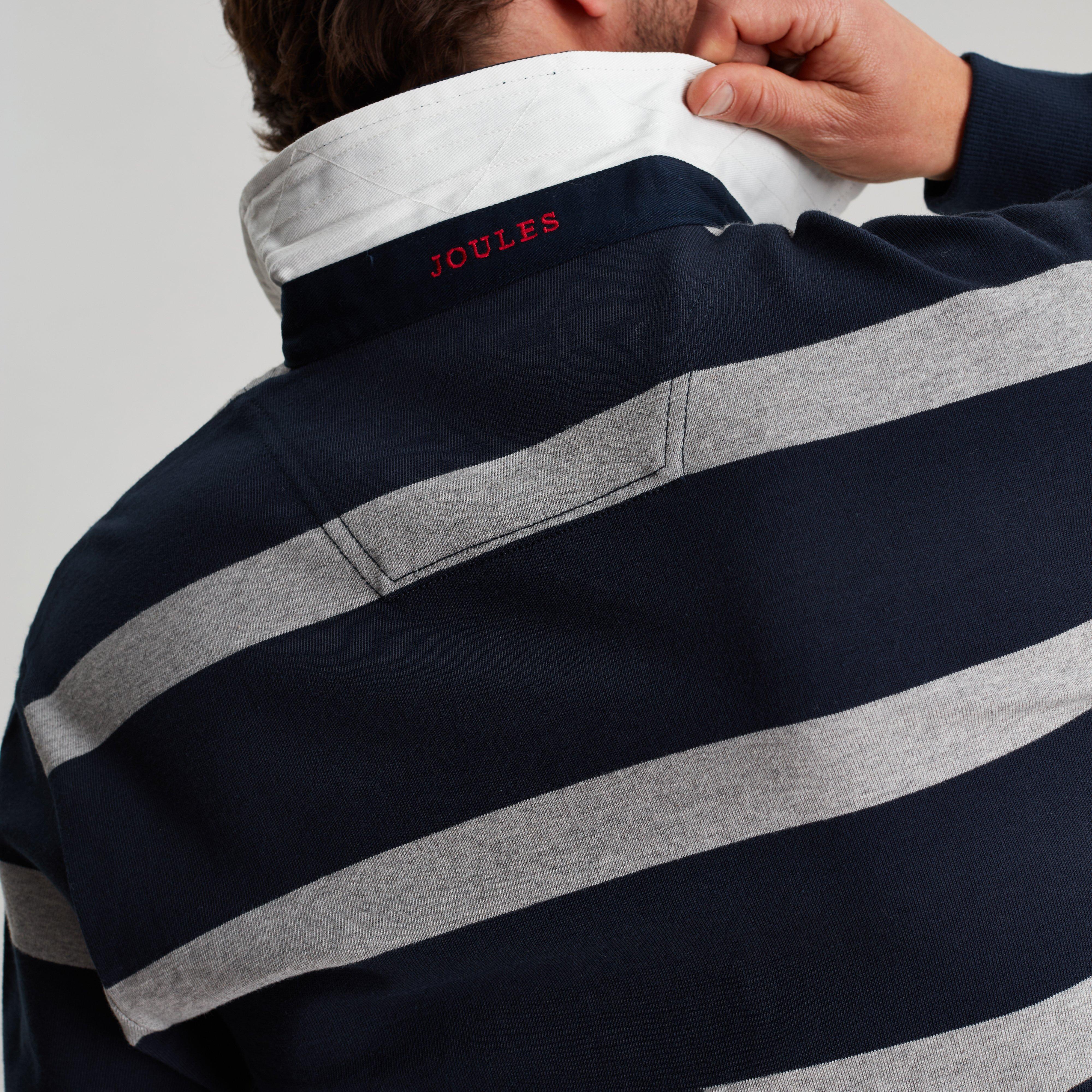 Mens Onside Sweater Grey Navy Stripe