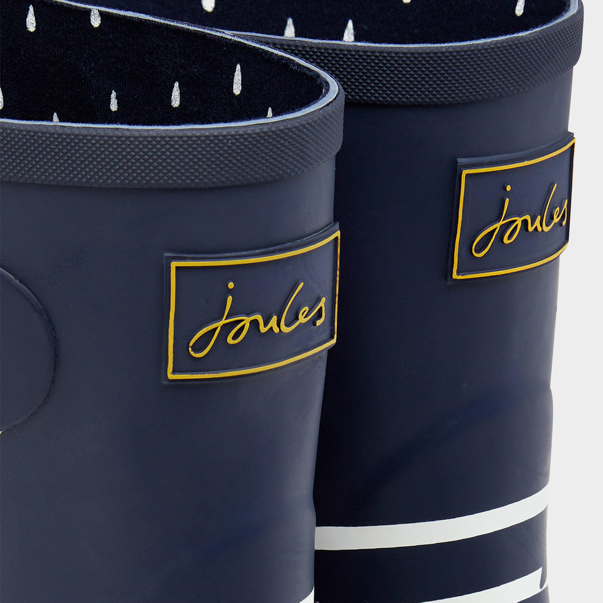 Womens Molly Welly Navy Floral Stripe