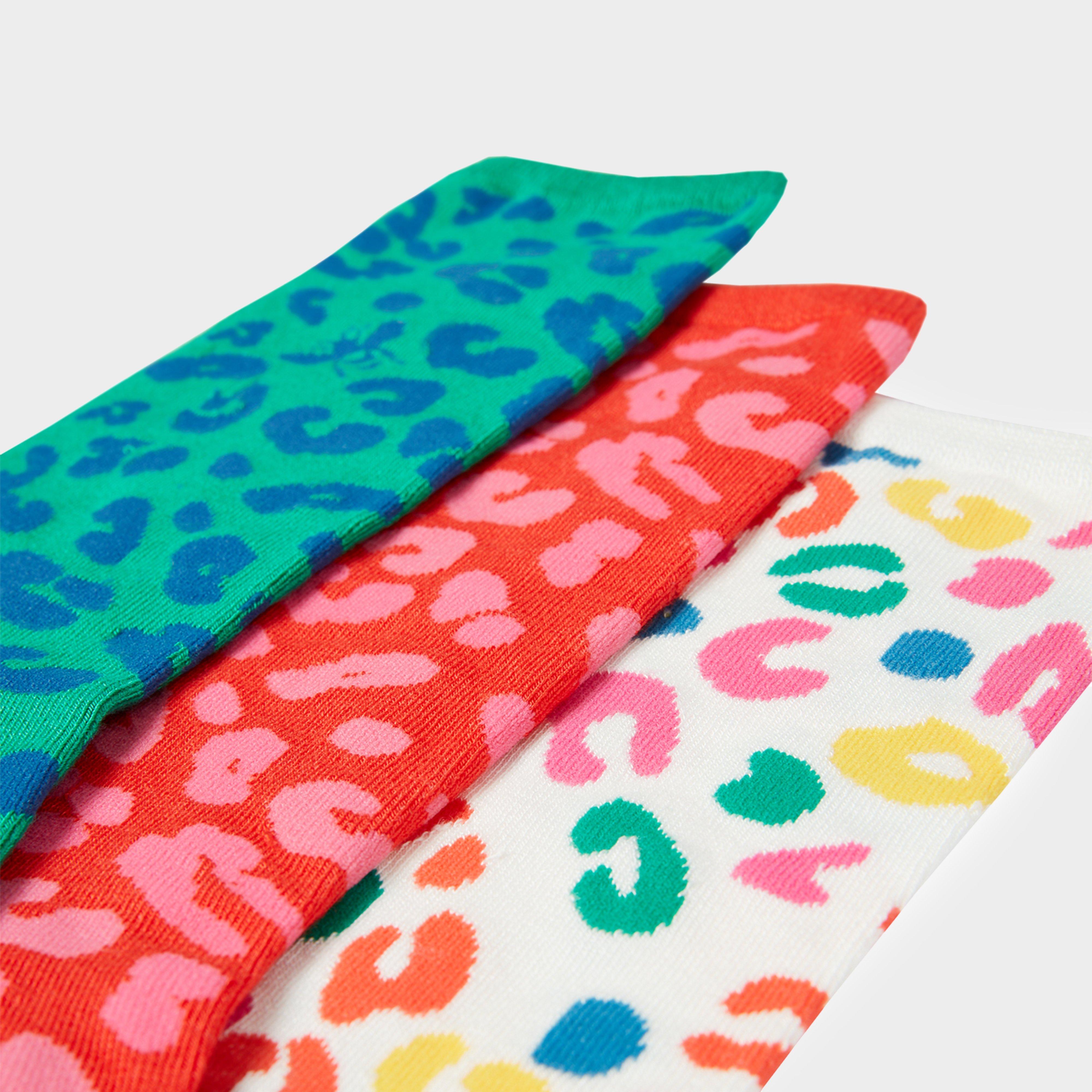 Womens Excellent Everyday Single Vero Socks Cream Leopard