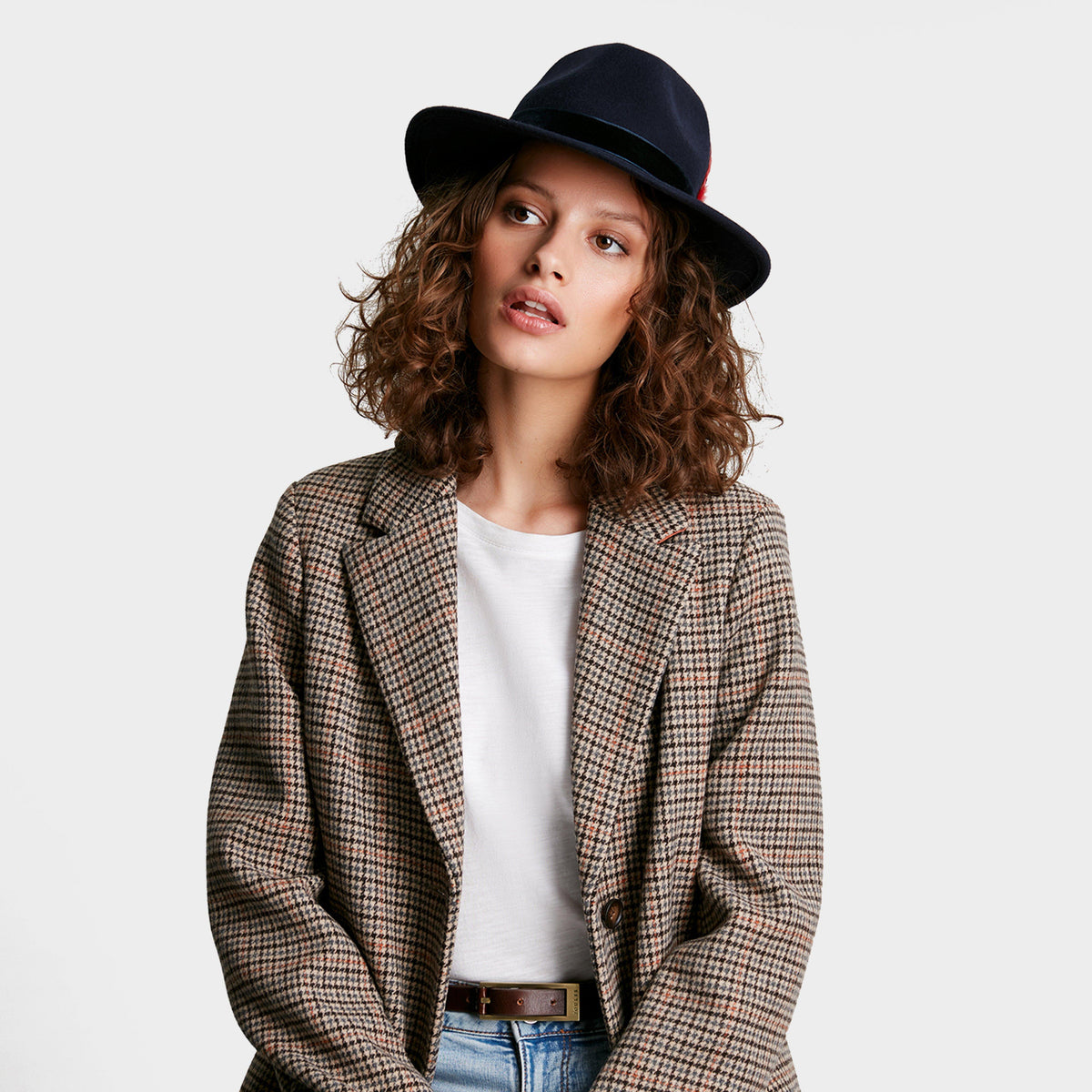 Women's Fedora Hat French Navy