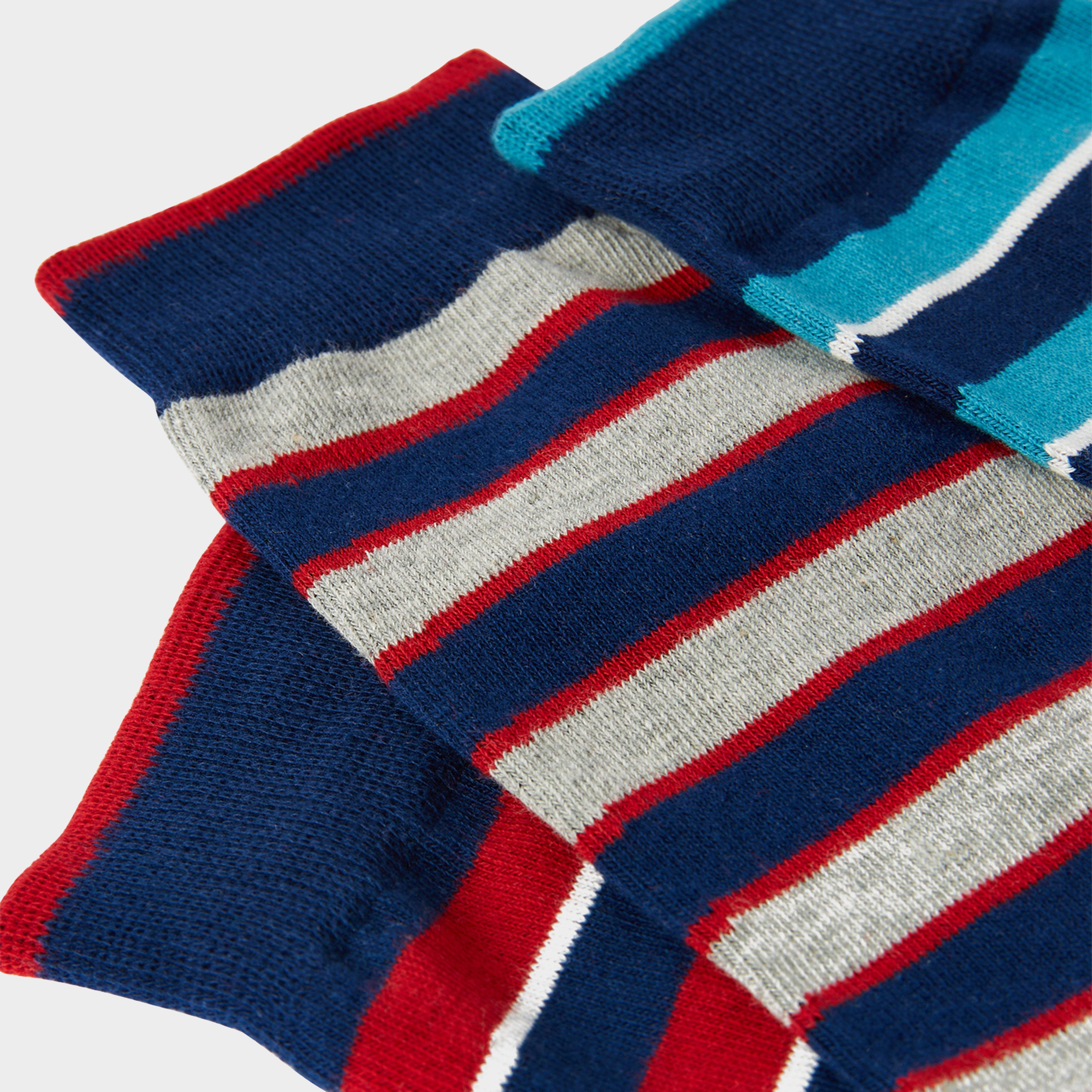 Men's 3 Pack Striking Socks Multi Stripe