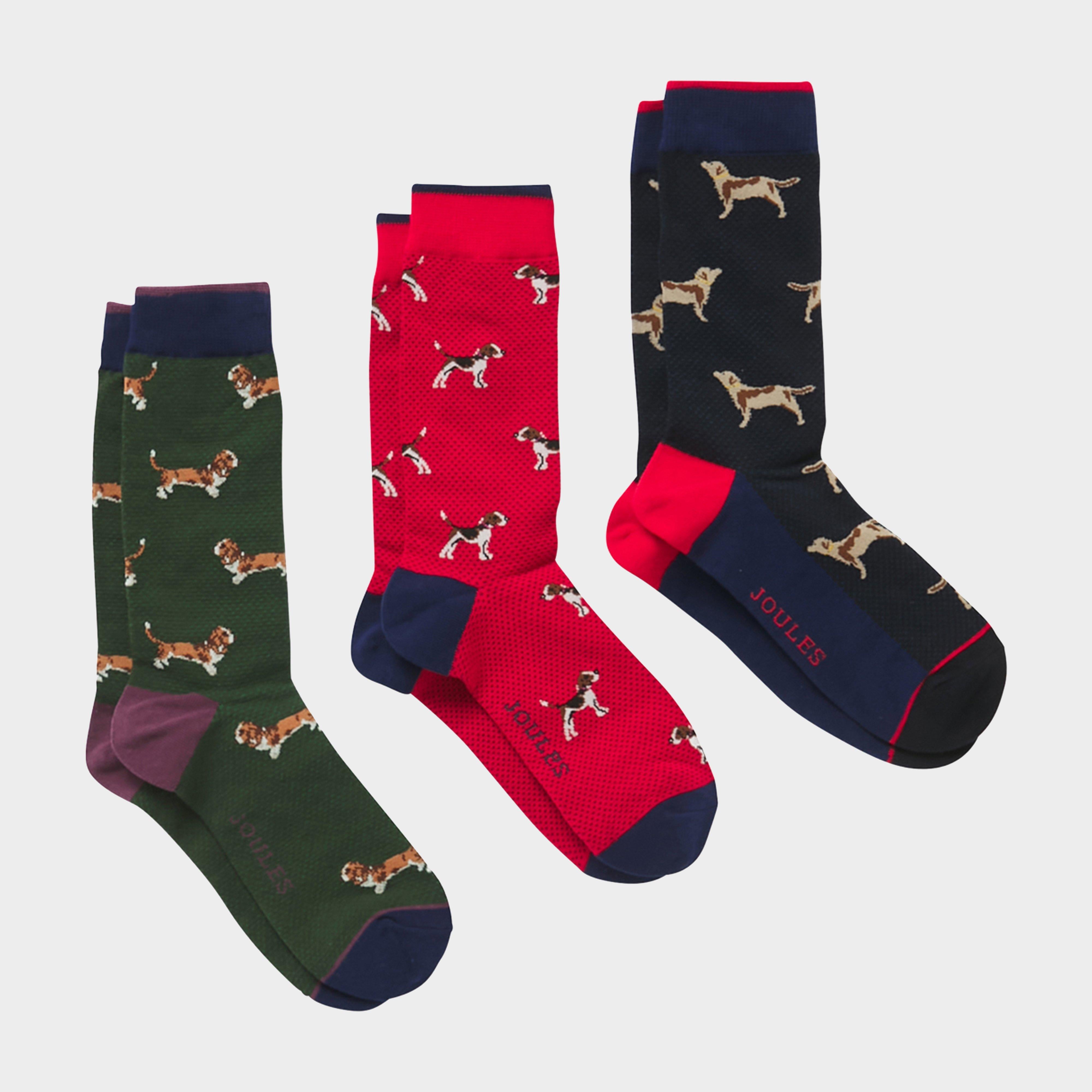 Mens Striking Socks Textured Dogs