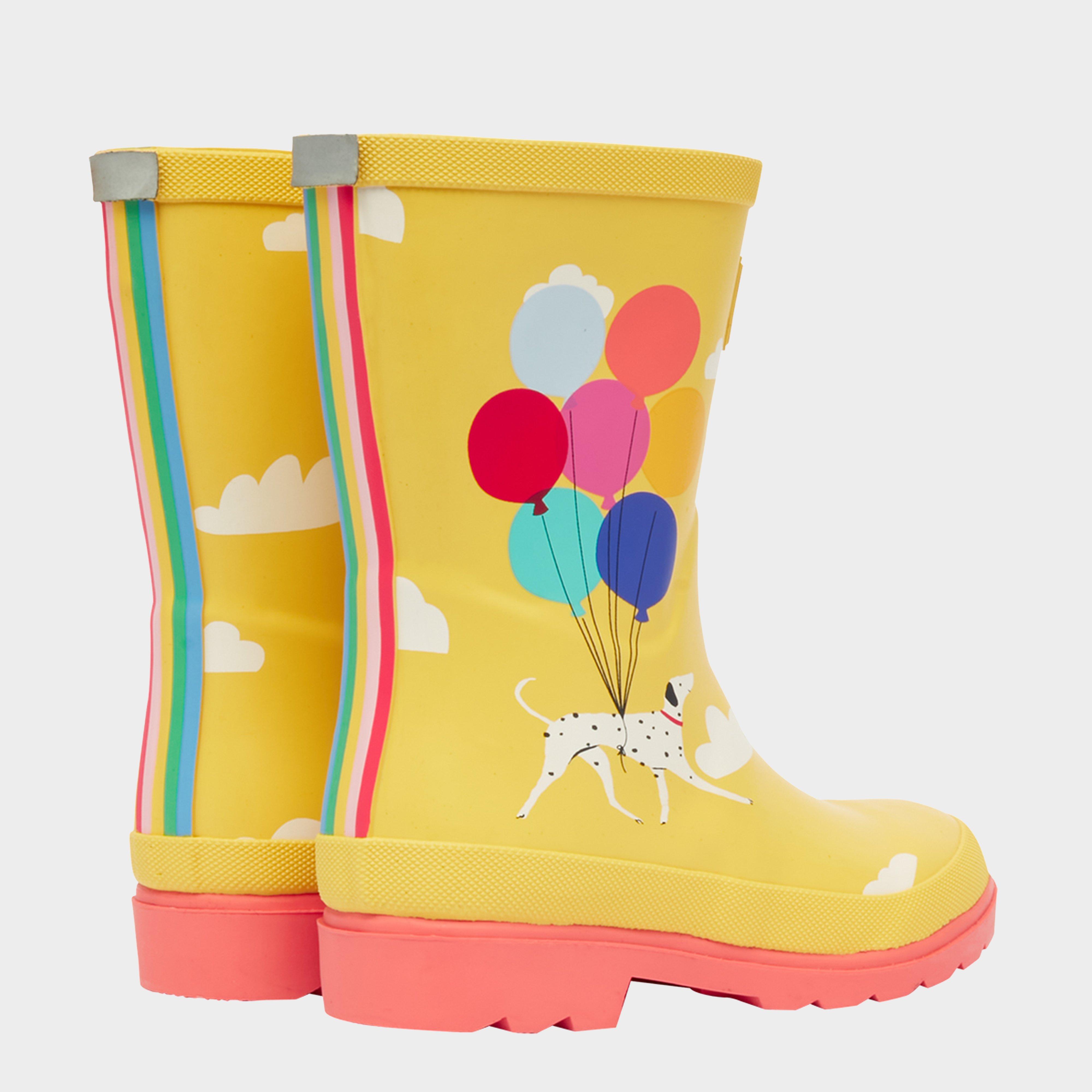 Kids' Welly Print Wellies Yellow Sky
