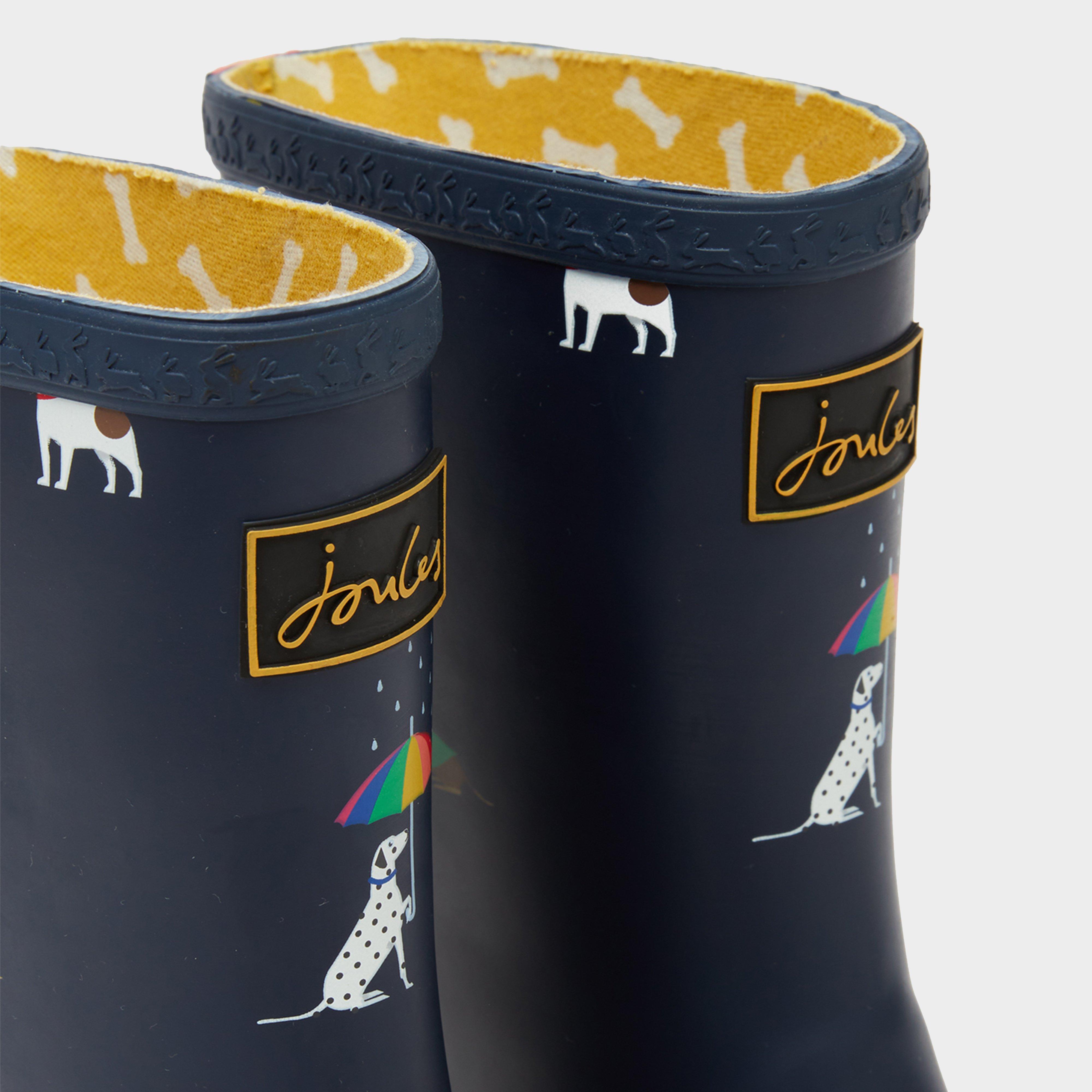 Kids' Roll Up Wellies Navy Rain Dogs