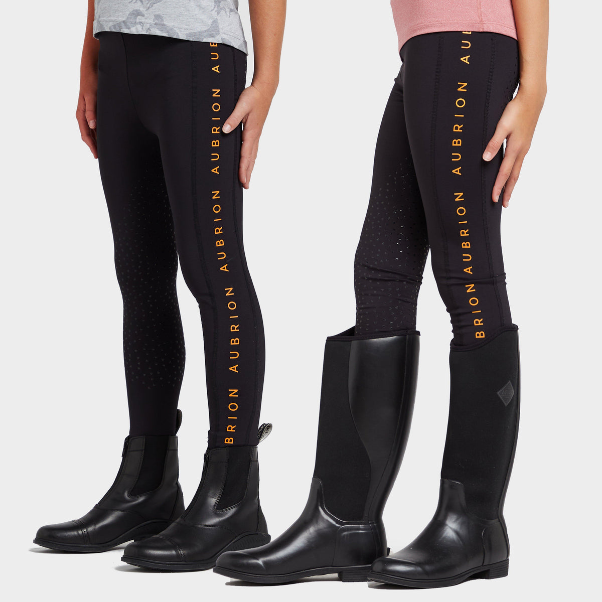 Kids Brook Logo Riding Tights Jet Black