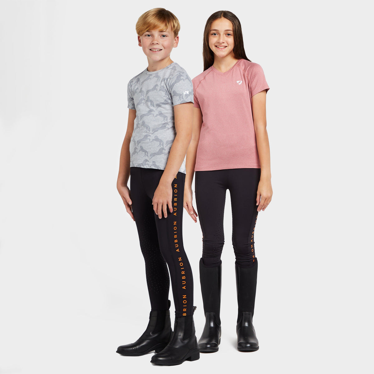 Kids Brook Logo Riding Tights Jet Black