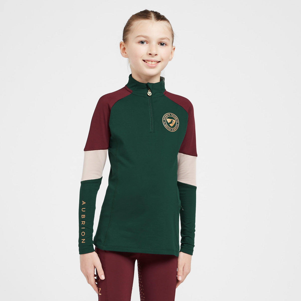 Kids Newbury Long Sleeved Base Layer Dark Green