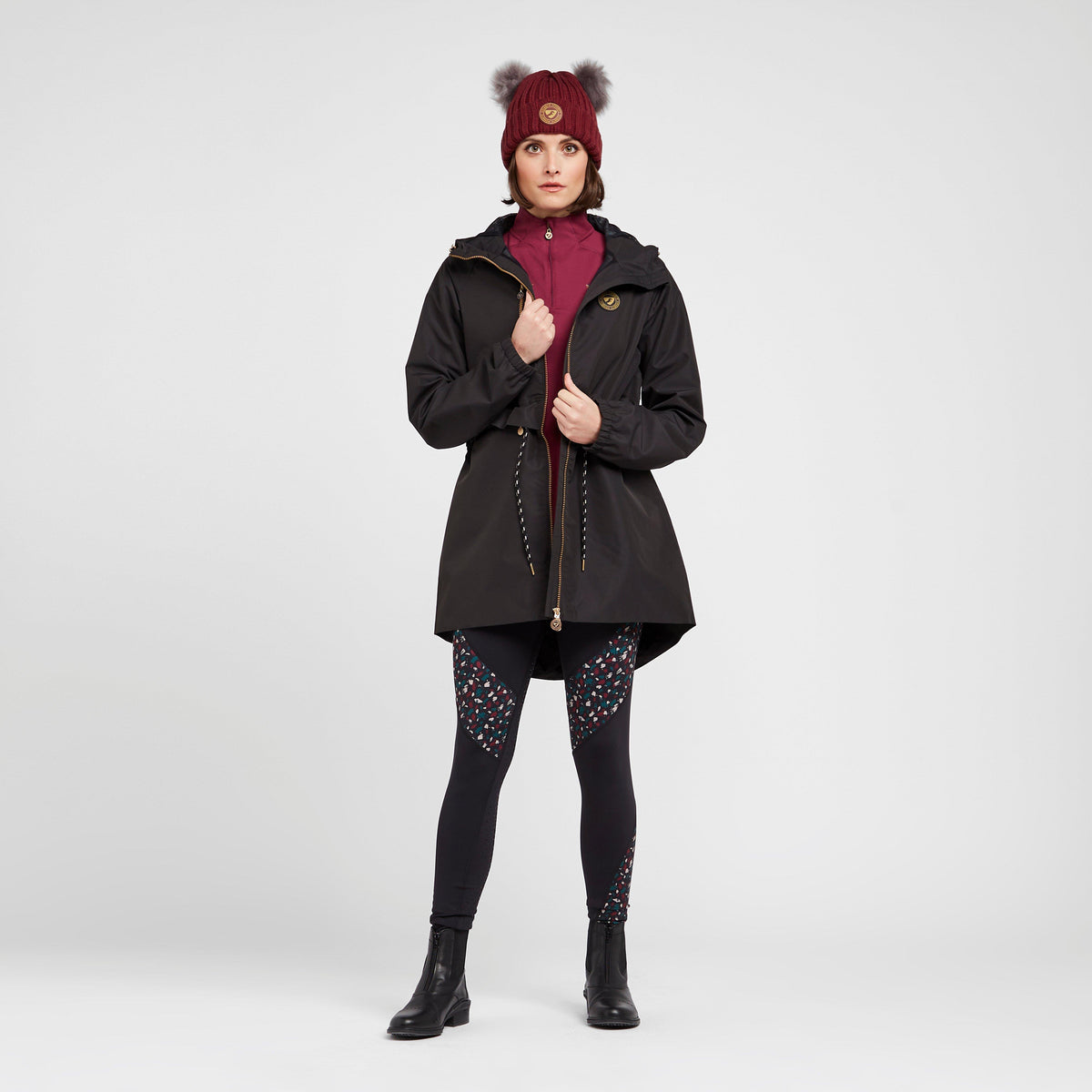 Womens Hackney Rain Jacket Charcoal