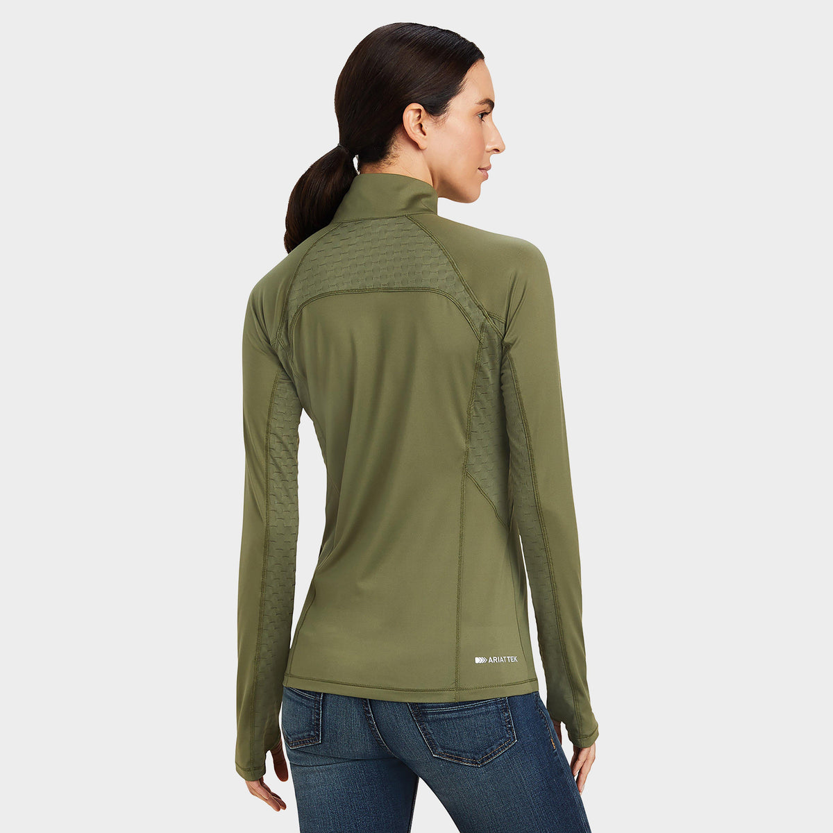 Womens Lowell 2.0 1/4 Zip Base Layer Four Leaf Clover