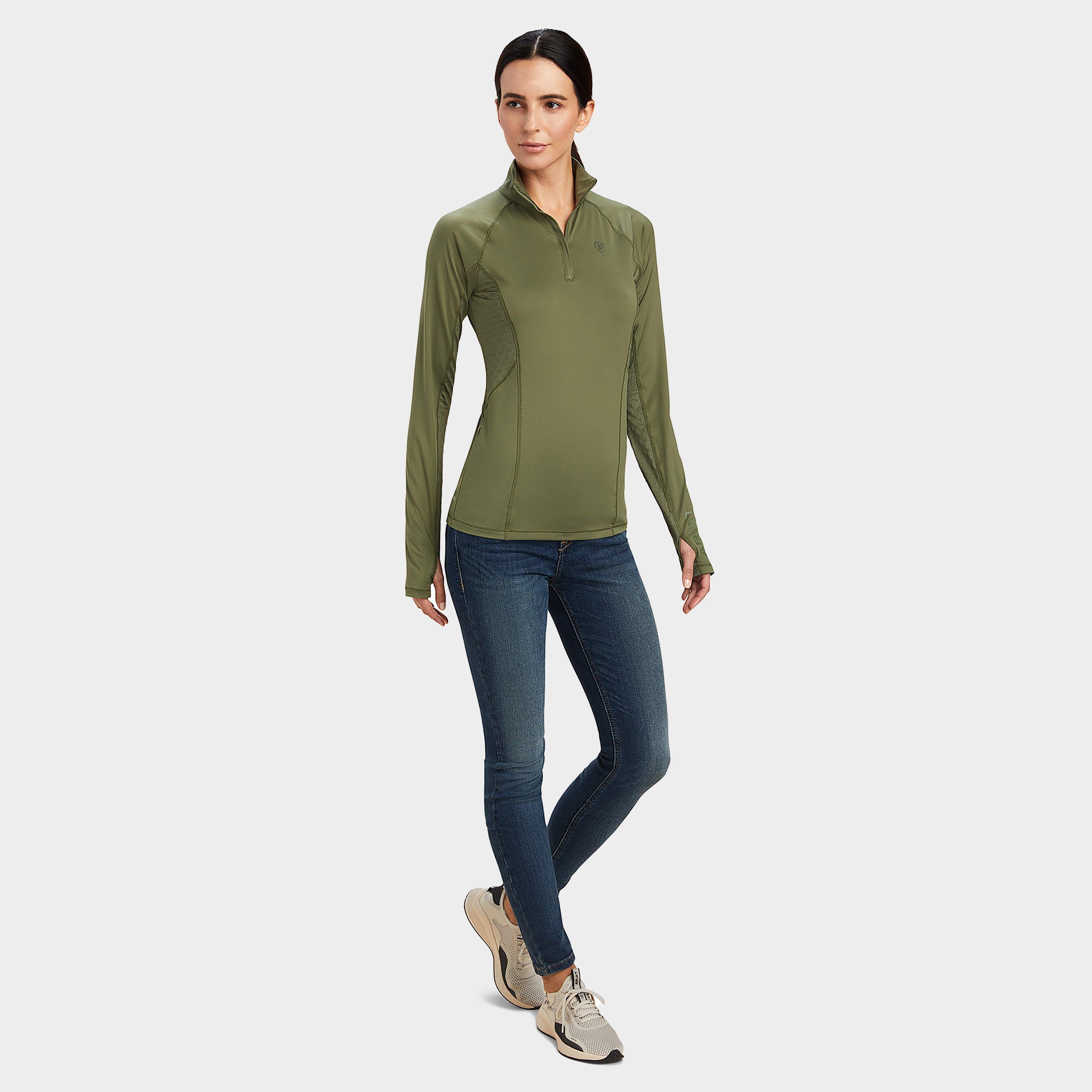 Womens Lowell 2.0 1/4 Zip Base Layer Four Leaf Clover