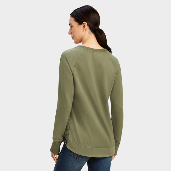 Womens Benicia Sweatshirt Four Leaf Clover