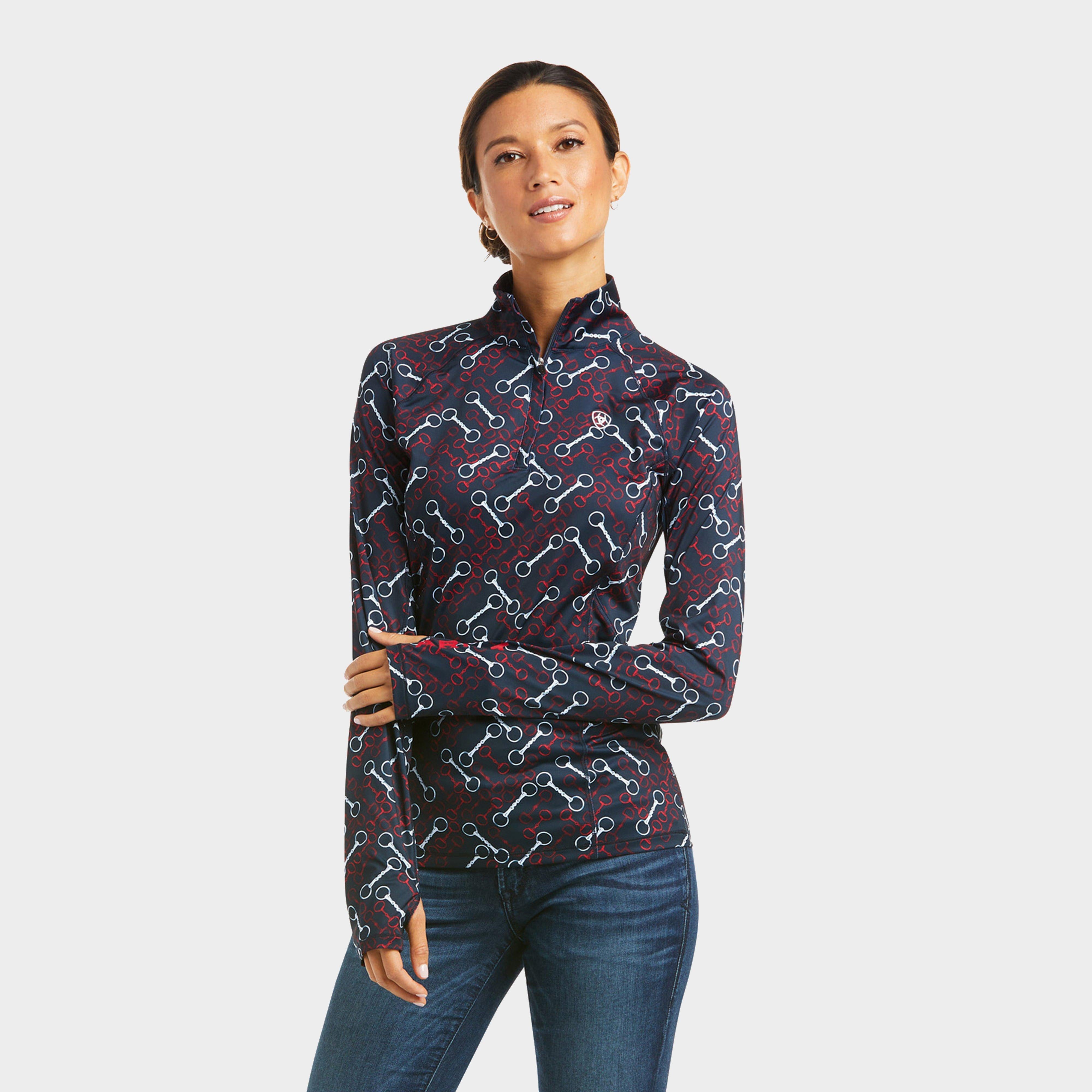 Womens Lowell 2.0 1/4 Zip Base Layer Team Print