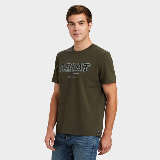 Mens Varsity T-Shirt Forest Mist